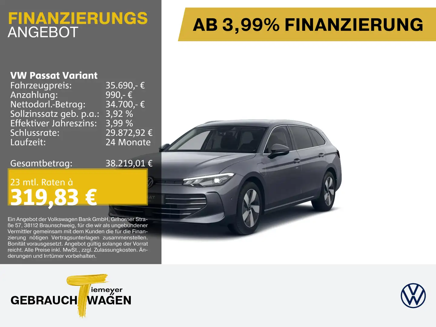 Volkswagen Passat Variant eHybrid BUSINESS HuD AHK LM17 beh Grau - 1