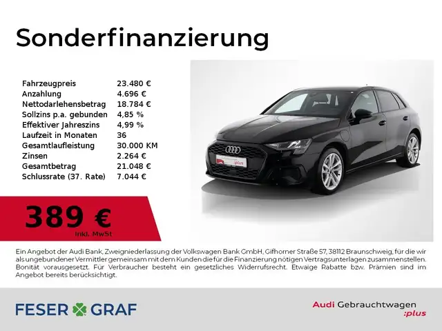 Audi A3 40 1.4 TFSI e-tron PDC hinten/Licht-Regensensor/GR