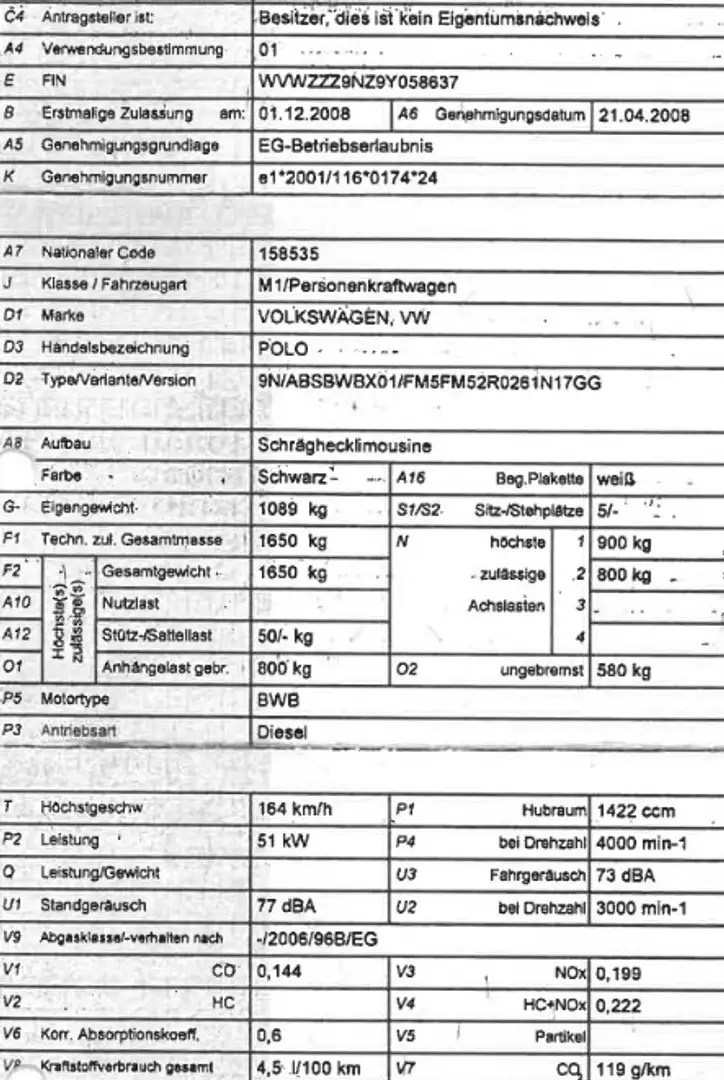 Volkswagen Polo IV Comfortline / Nicht an Privat Fekete - 2