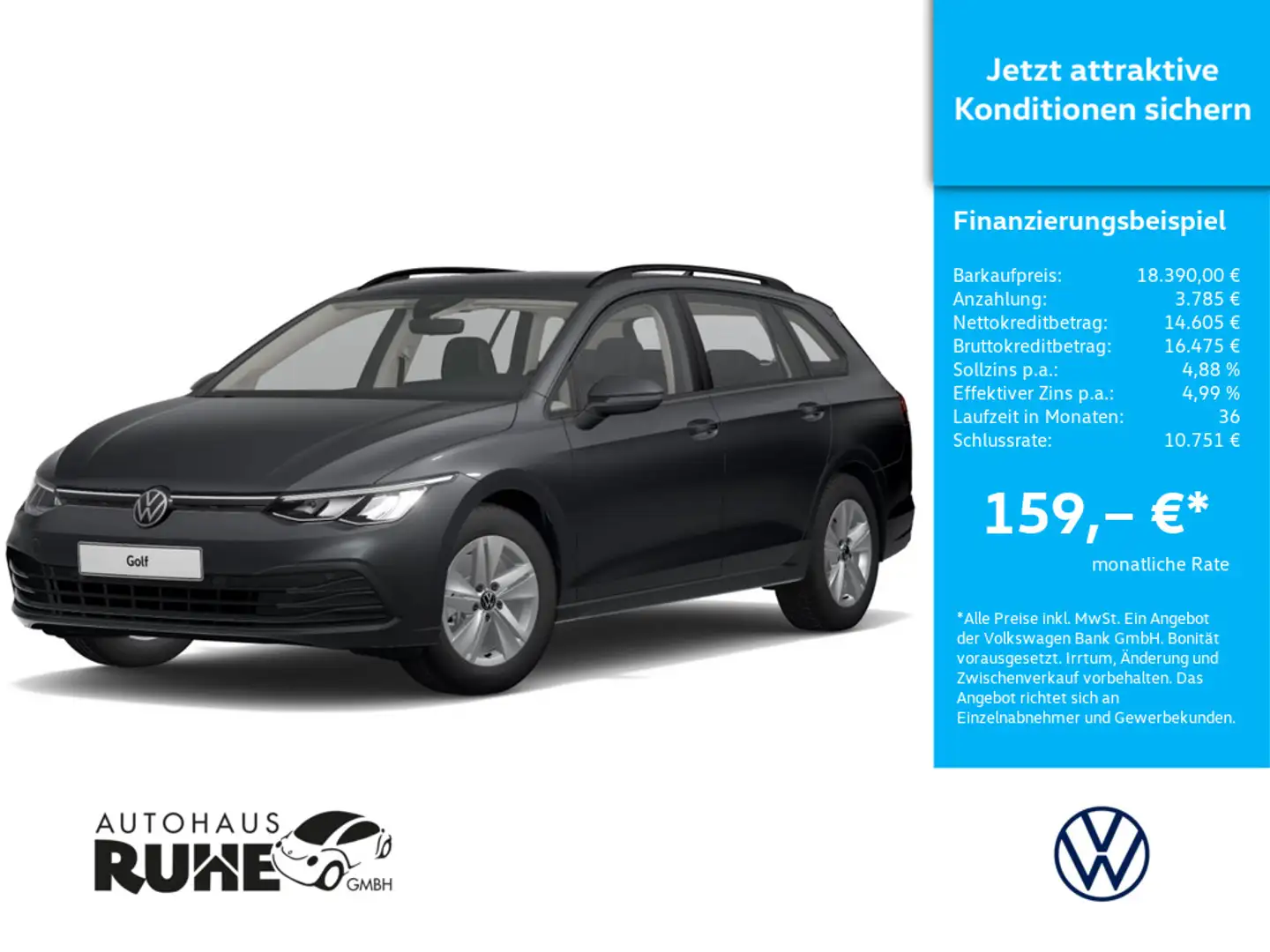 Volkswagen Golf VIII Variant 2.0 TDI Life DSG ACC LED Grau - 1