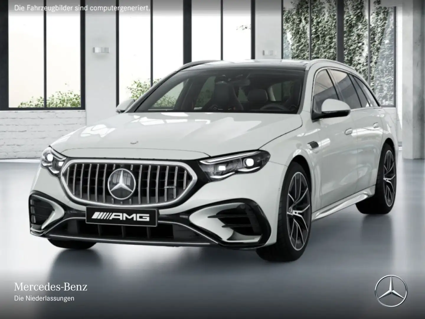 Mercedes-Benz E 53 AMG T 4M Hybrid Perf-Sitze Fahrass 360° Pano Weiß - 2