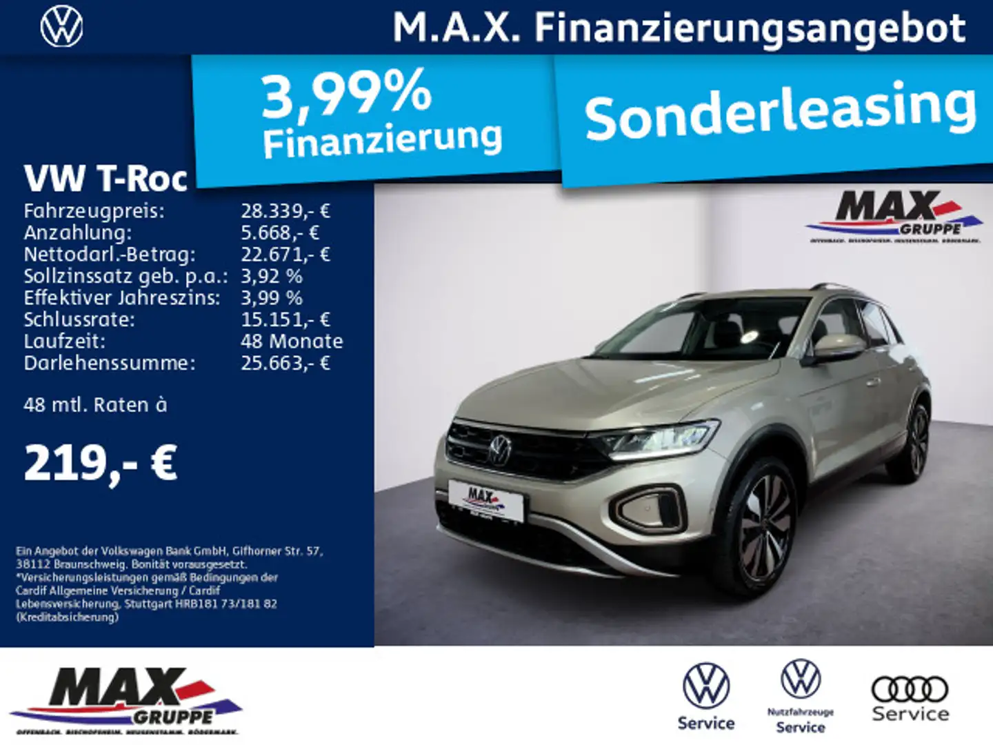 Volkswagen T-Roc 1.5 TSI MOVE LED+DCP+APP+NAVI+SITZHZG+PDC+ Silber - 1