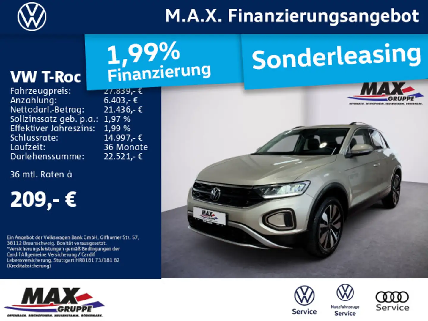 Volkswagen T-Roc 1.5 TSI MOVE LED+DCP+APP+NAVI+SITZHZG+PDC+ Zilver - 1