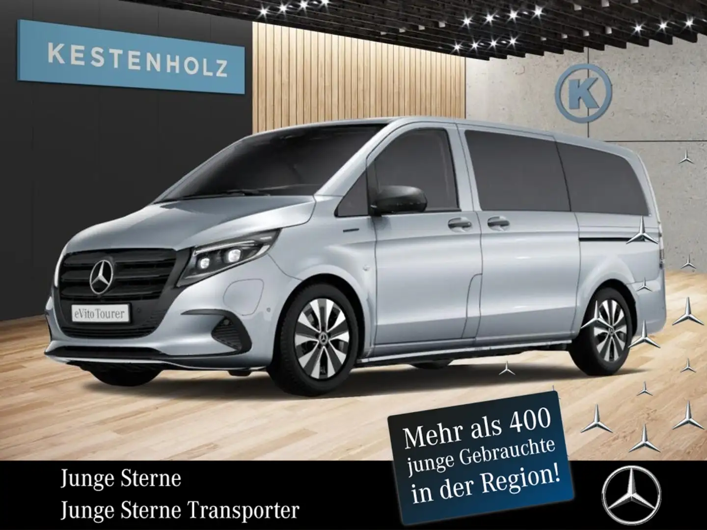 Mercedes-Benz Vito eVito 129 Tourer PRO Lang *KAMERA*SHZ*NAVI*LED* Silber - 1