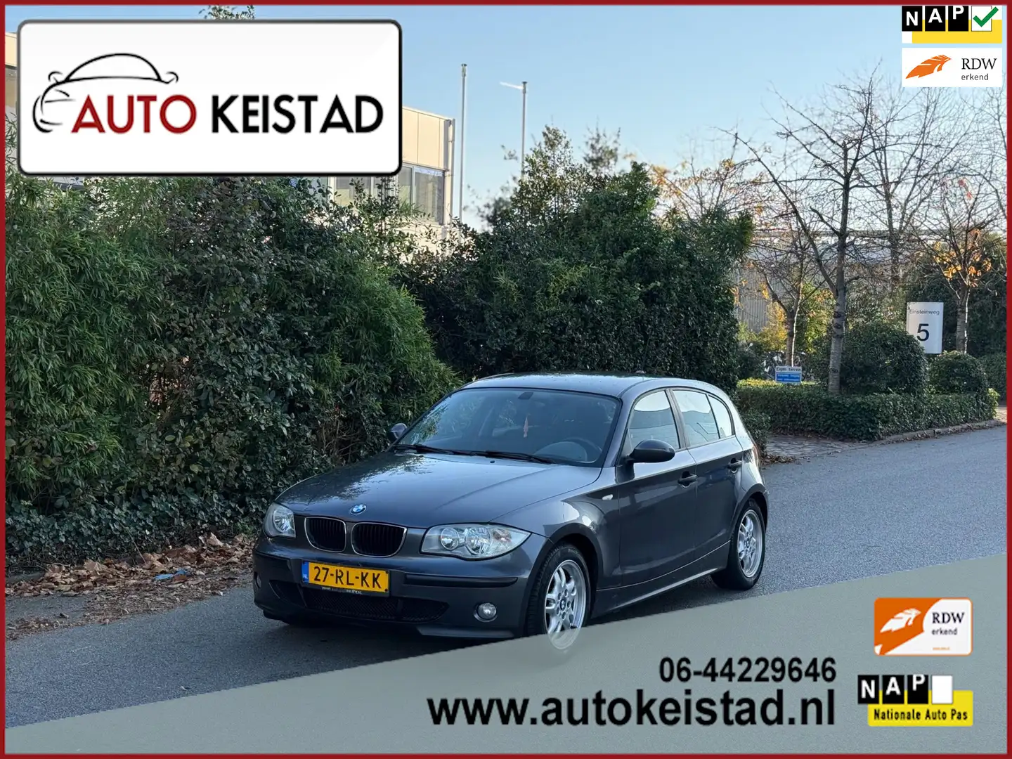 BMW 116 1-serie 116i 5-DEURS AIRCO/ 2X SLEUTELS! ORIGINELE Grijs - 1
