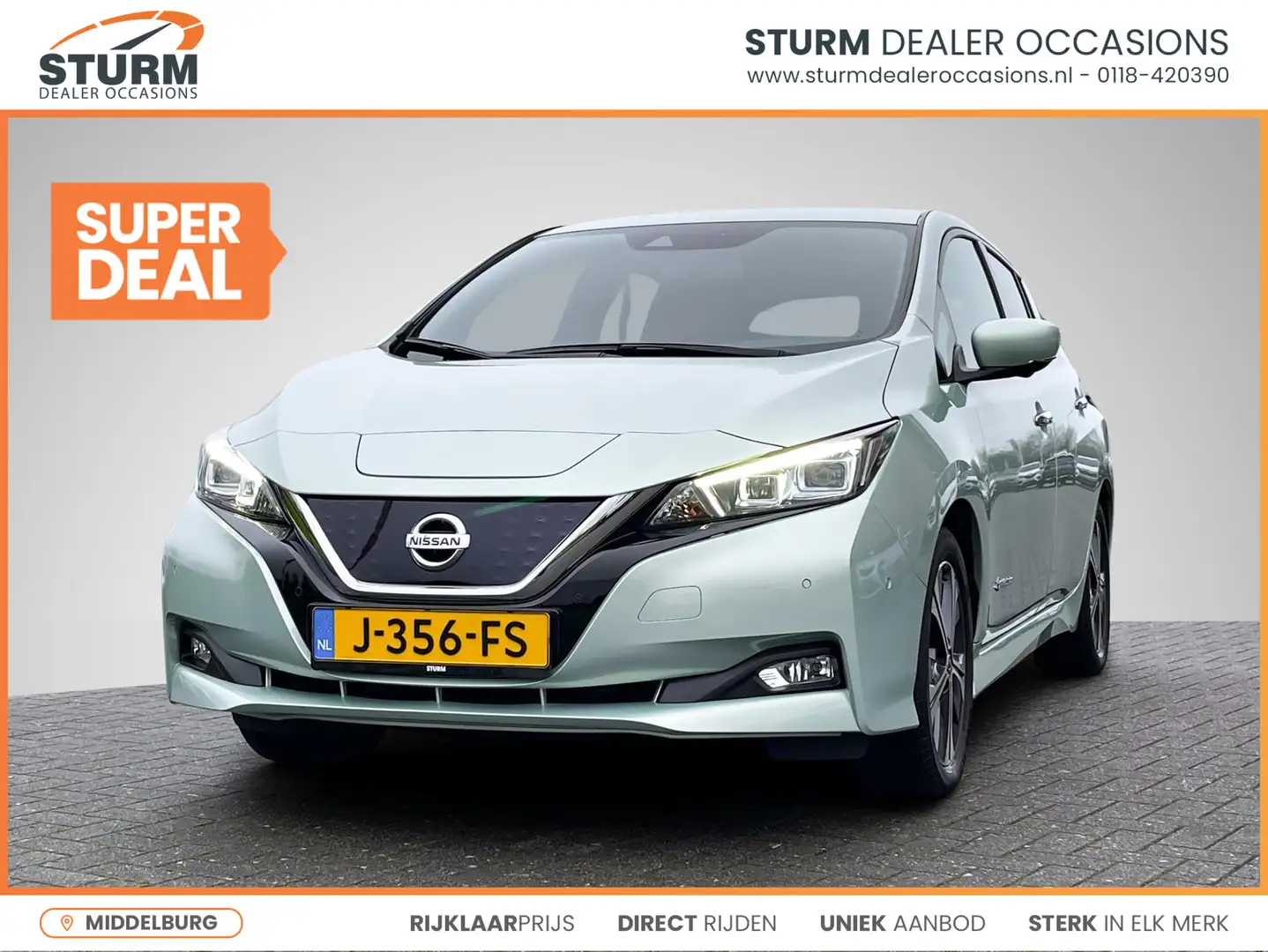 Nissan Leaf Tekna 40 kWh | ProPILOT | Leder/Alcantara | Adapt. Green - 1