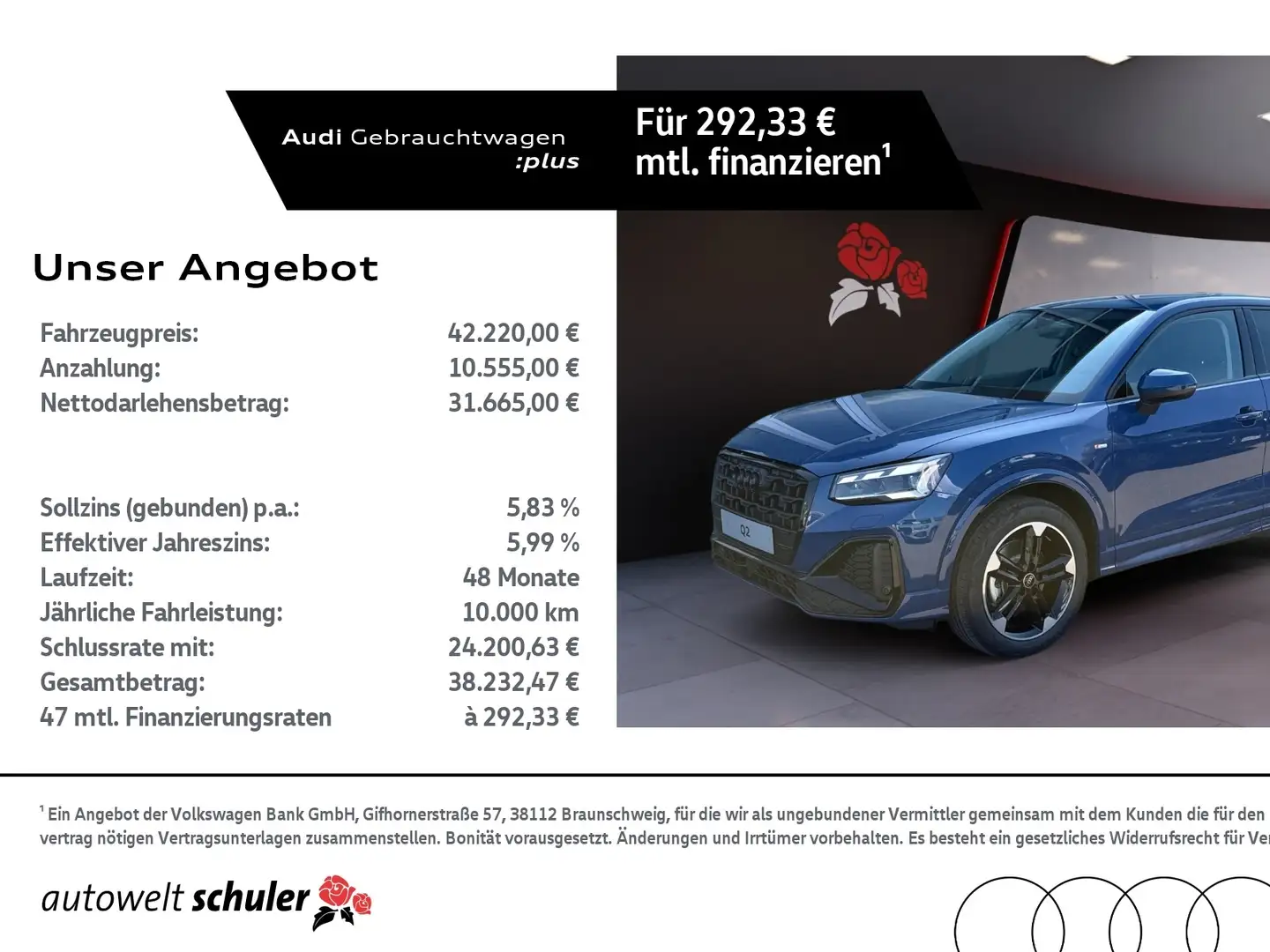 Audi Q2 35 2.0 TDI S-tronic S-line AHK Matrix-LED ASI Blau - 1