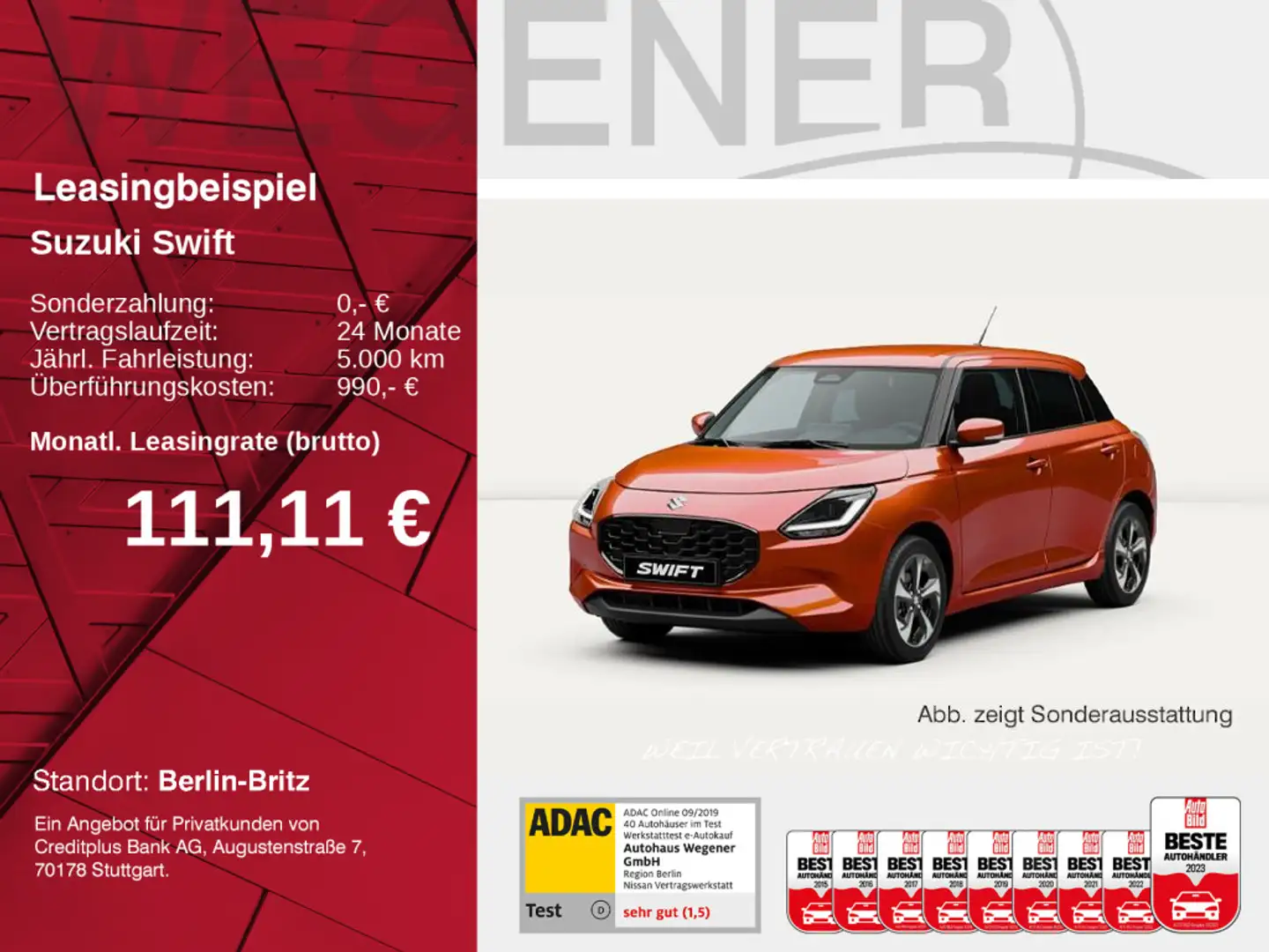 Suzuki Swift SWIFT CLUB | HYBRID | NAVI | KAMERA Orange - 1