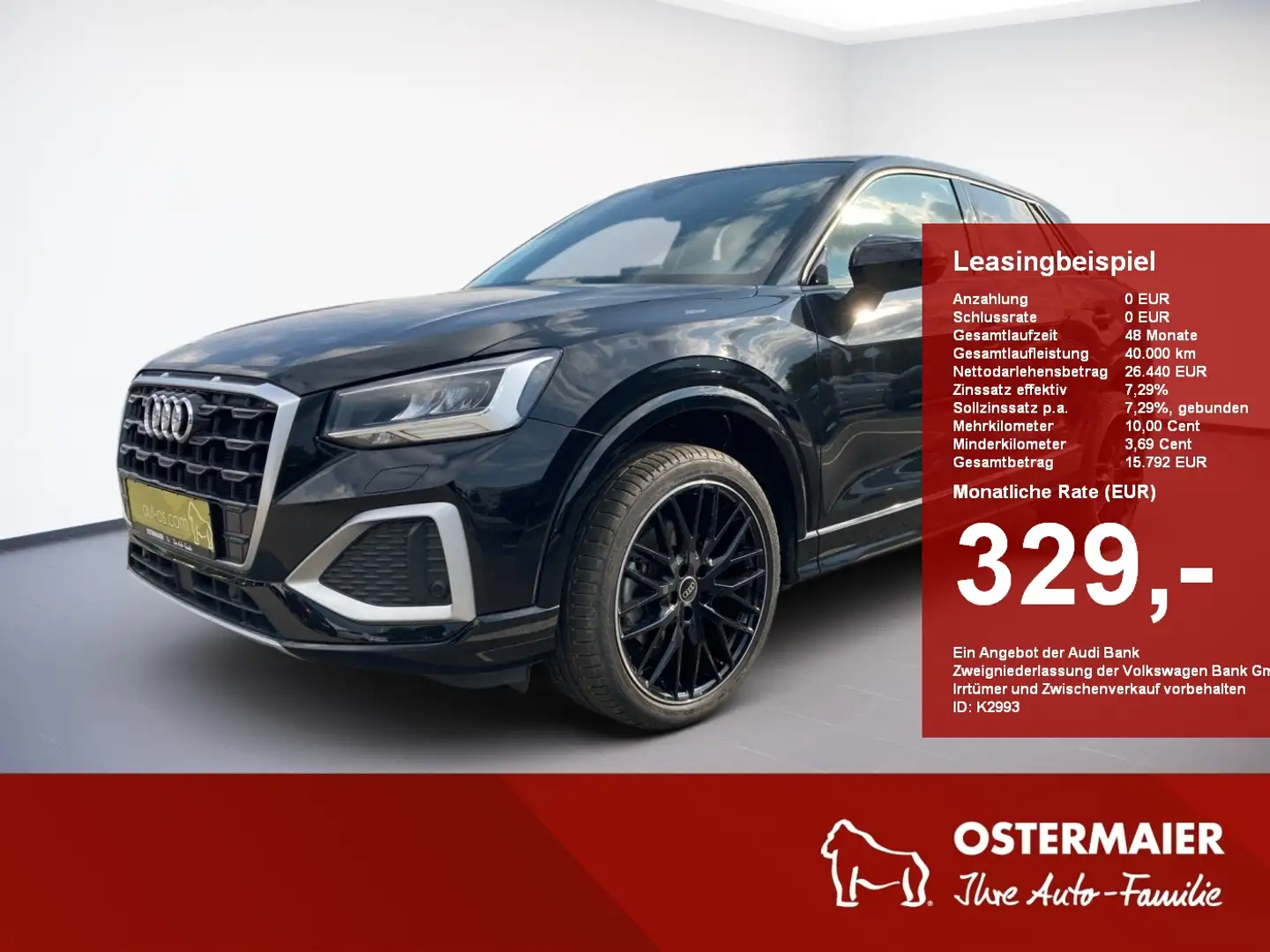 Audi Q2 ADVANCED 35 TFSI 150PS AHK.SONOS.ViCo.GRA Black - 1