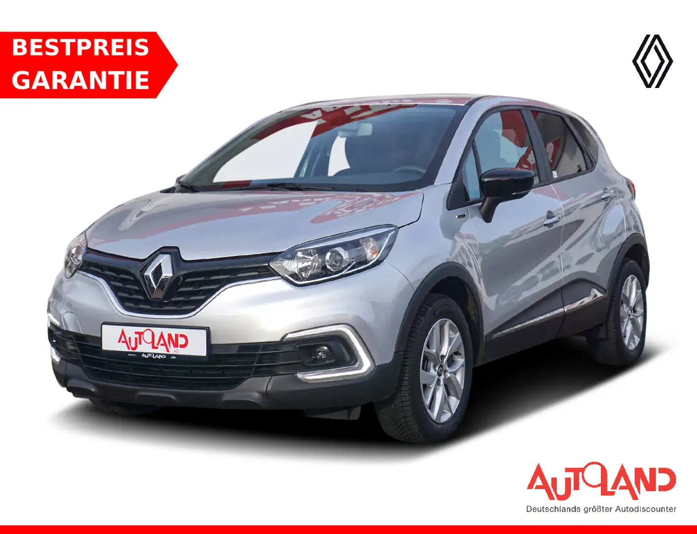 Renault Captur 0.9 TCE Limited Navi Sitzheizung PDC Silber - 1