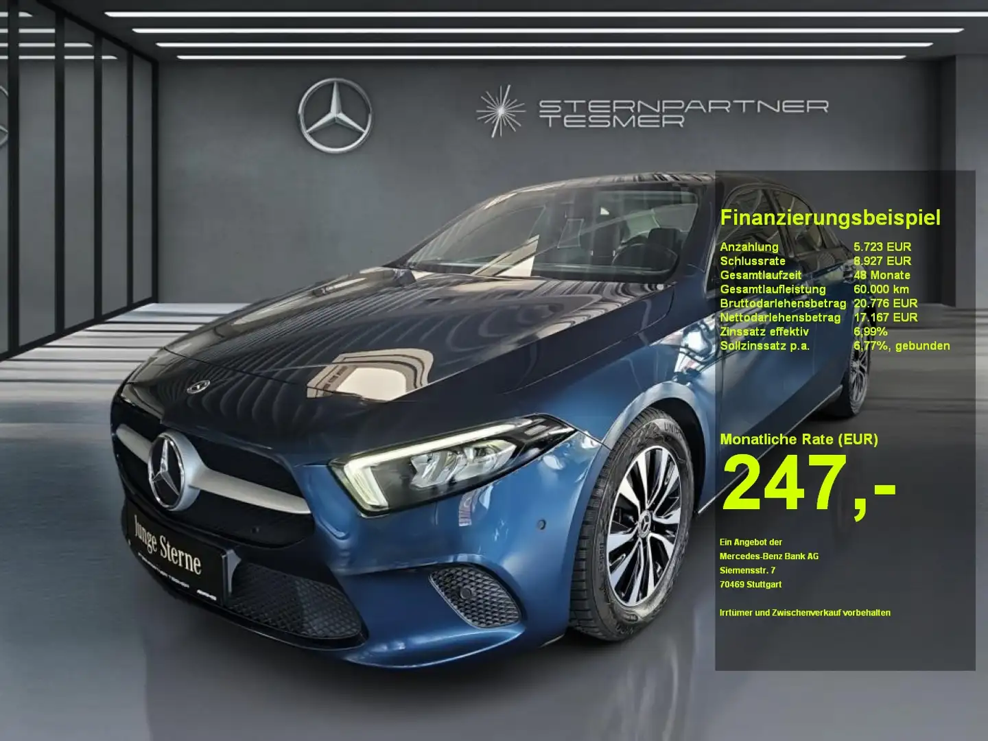 Mercedes-Benz A 180 d LIMOUSINE +KAM.+MBUX+LED+TEMPOMAT+TOTW. Azul - 1