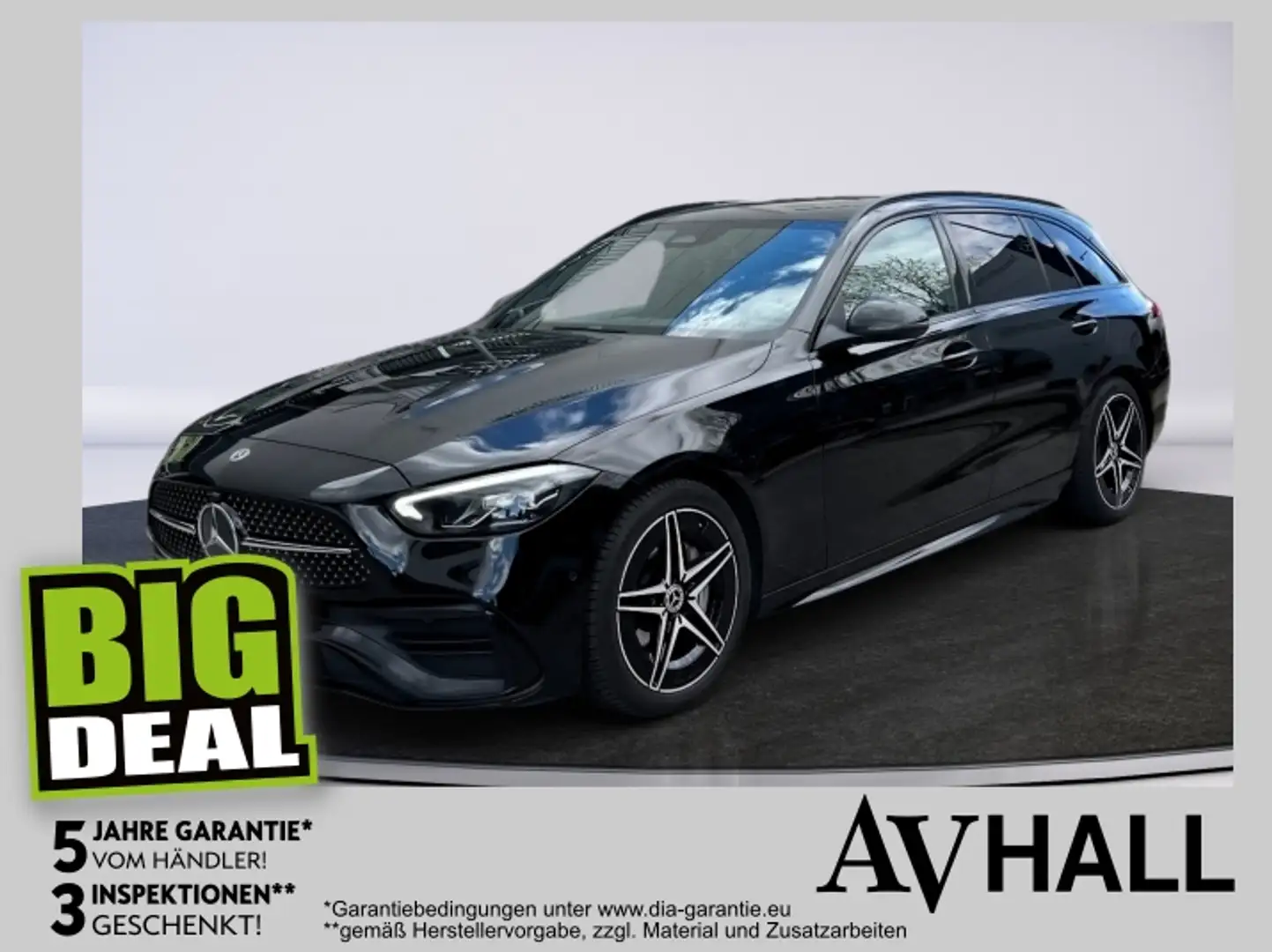 Mercedes-Benz C 300 d T *8fach bereift*, Klimaautomatik Schwarz - 1