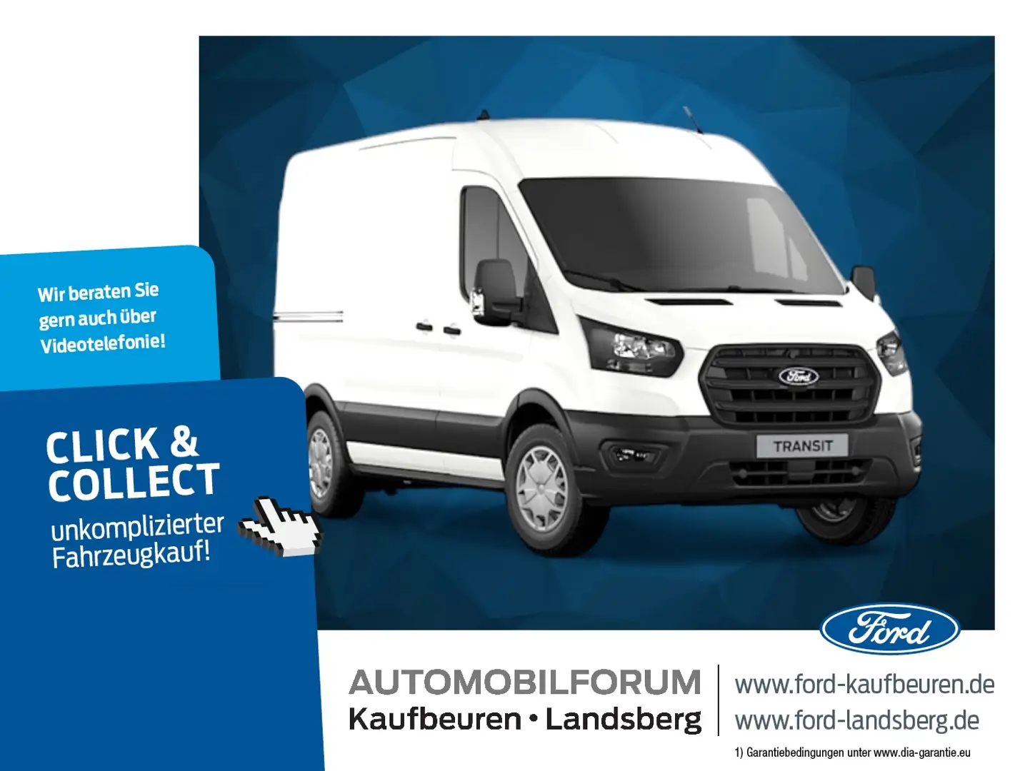 Ford Transit TREND 350 L2 H2 | KLIMA | PDC | WKR | AHK Blanc - 1