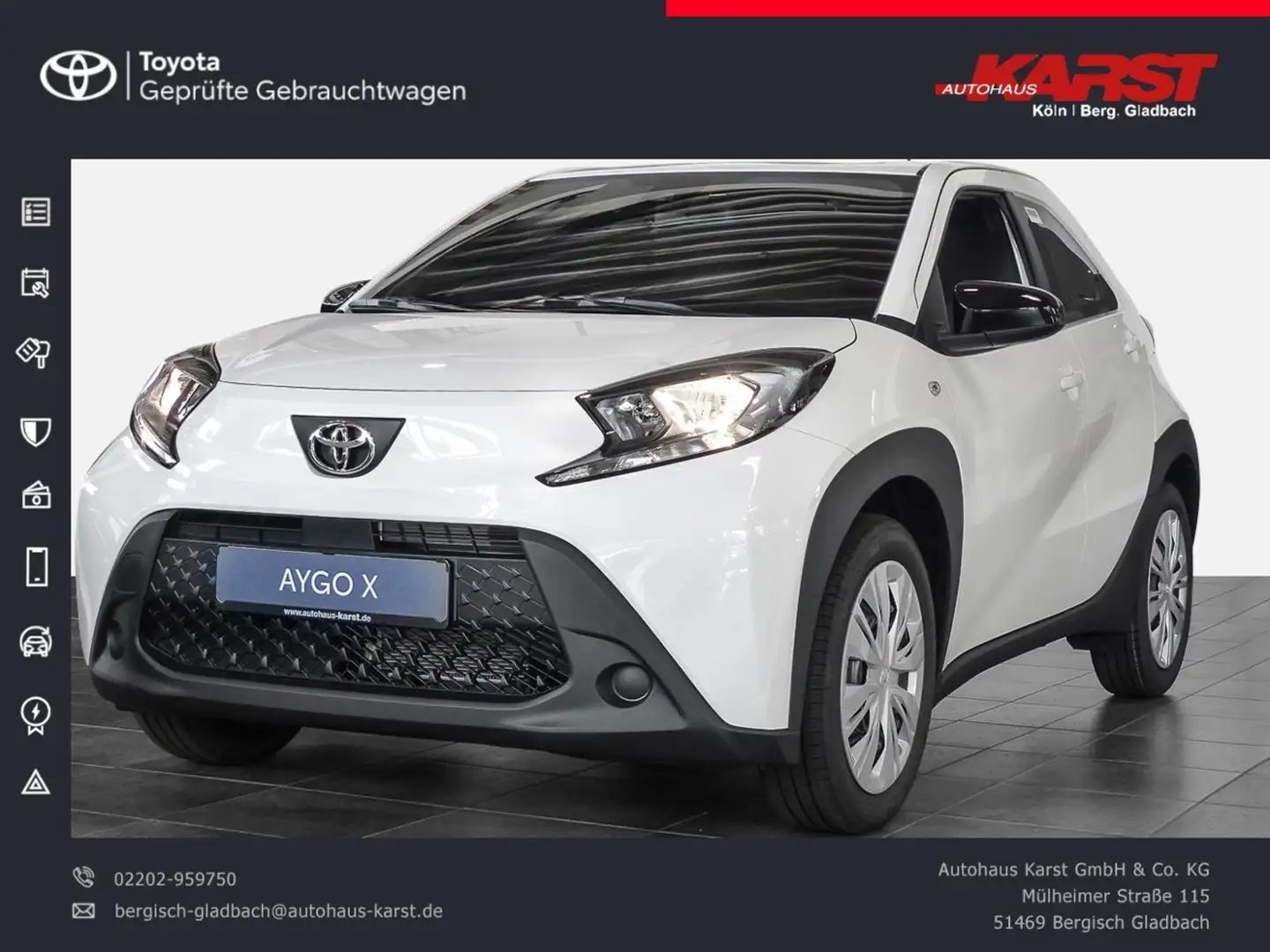 Toyota Aygo X 5-Gang Play Klima AppleCarPlay Android Wit - 1