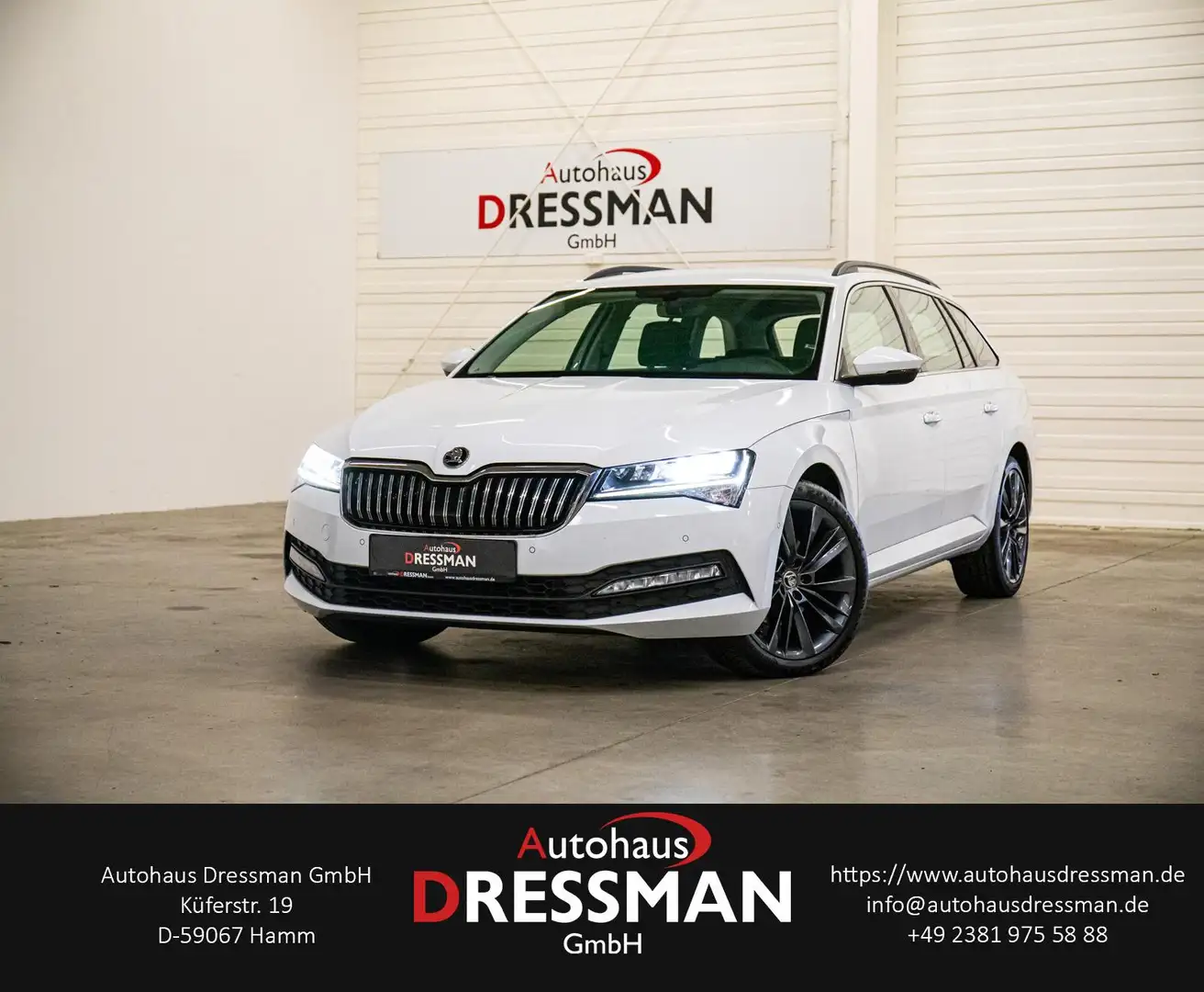 Skoda Superb 2.0 TDI AMBITION AHK CARPLAY KAMERA KESSY Blanc - 1