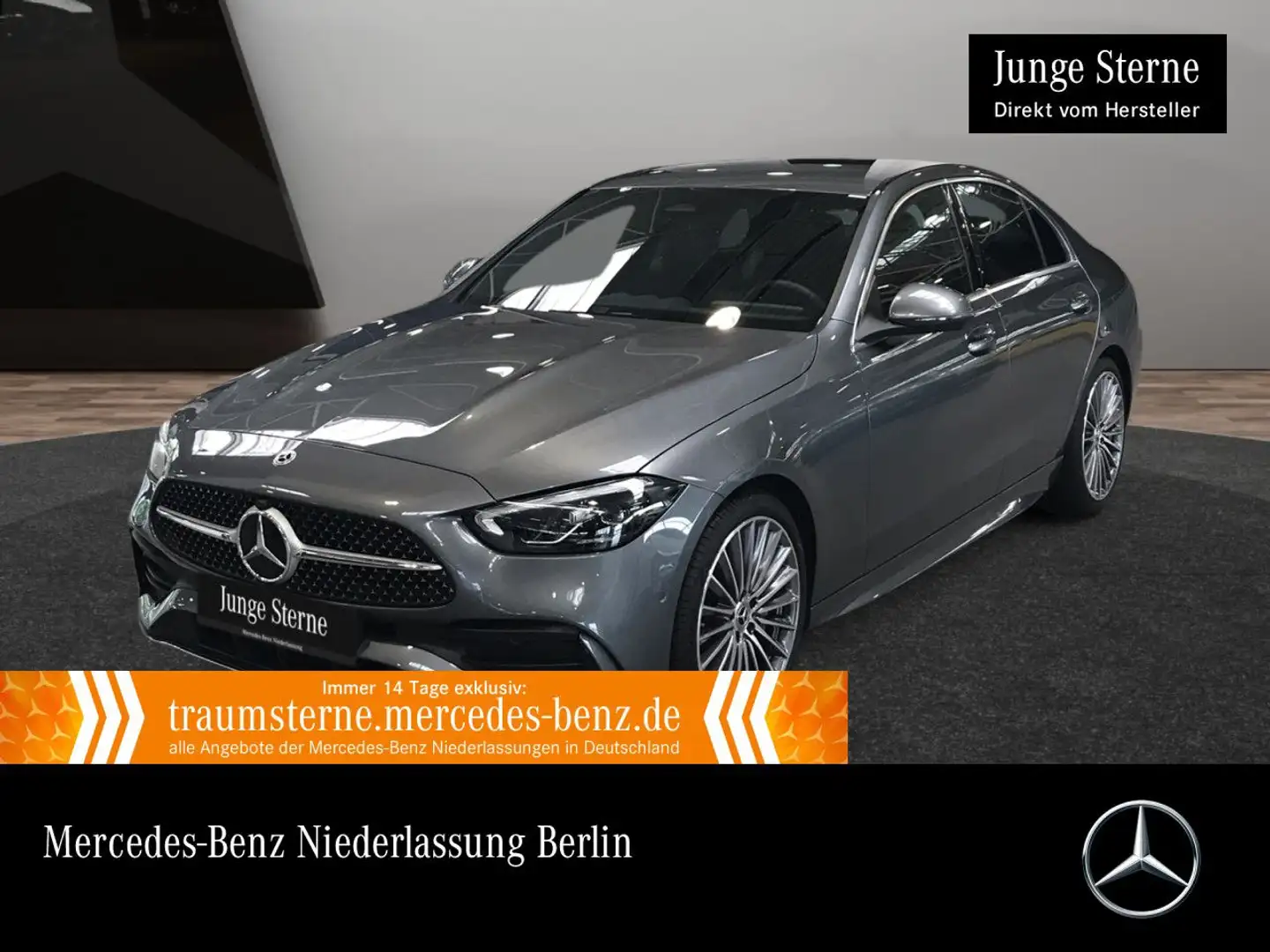 Mercedes-Benz C 200 AMG+360+LED+KEYLESS+9G Gris - 1