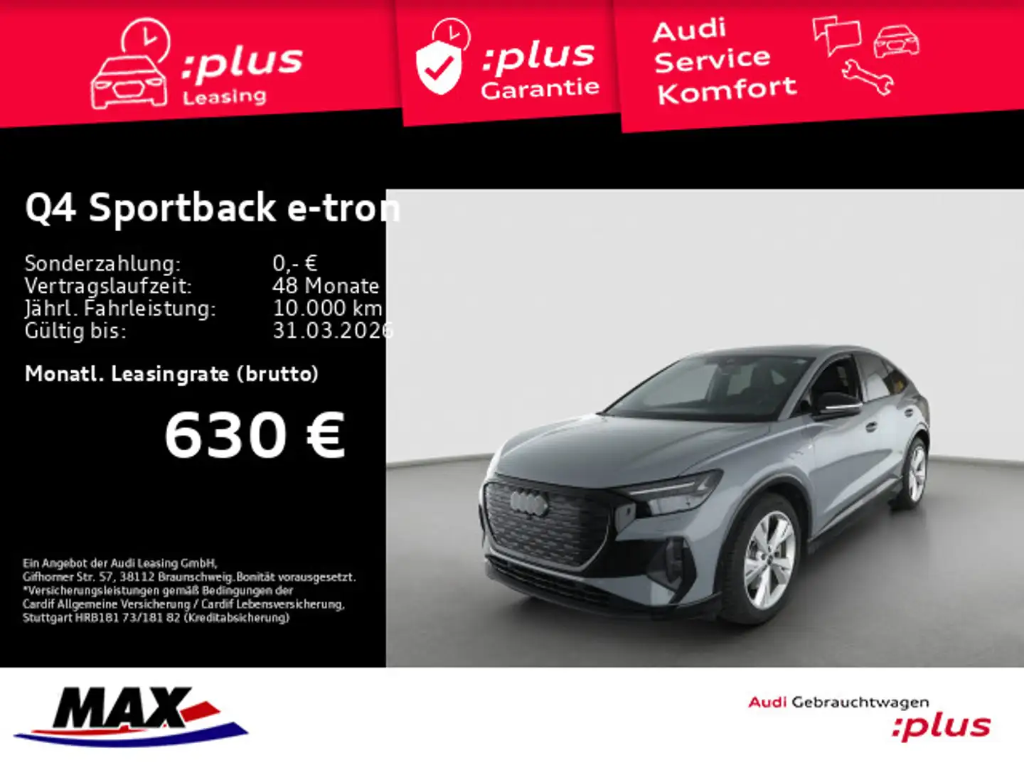 Audi Q4 e-tron 55 QUATT S LINE +MATRIX+AHK+ Grau - 1