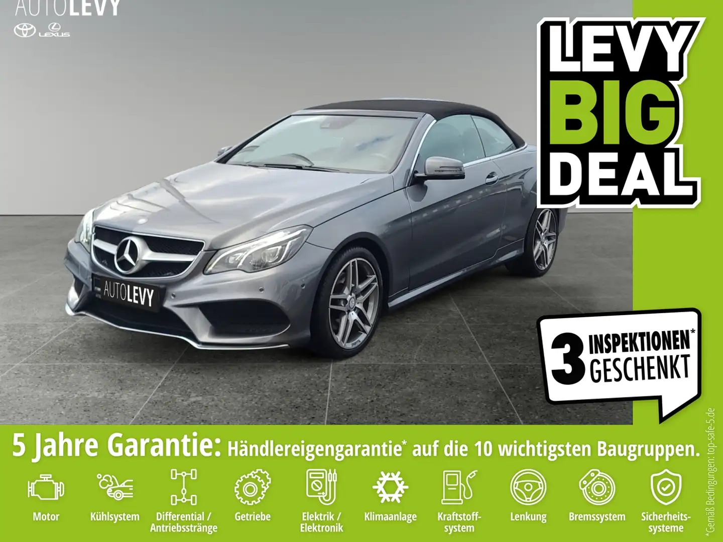 Mercedes-Benz E 250 Cabrio 7G-TRONIC *Paket AMG Plus*NAVI*LED* Grau - 1