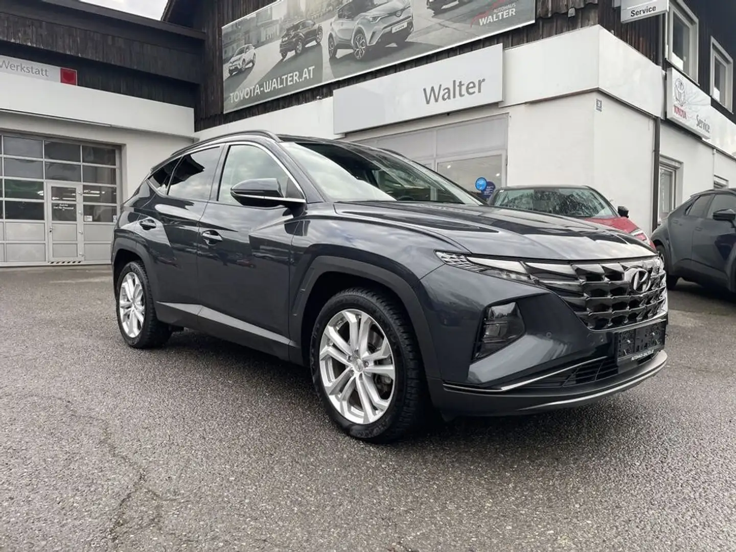 Hyundai TUCSON 1,6 T-GDI Hybrid 4WD Prestige Line Aut. Grau - 1