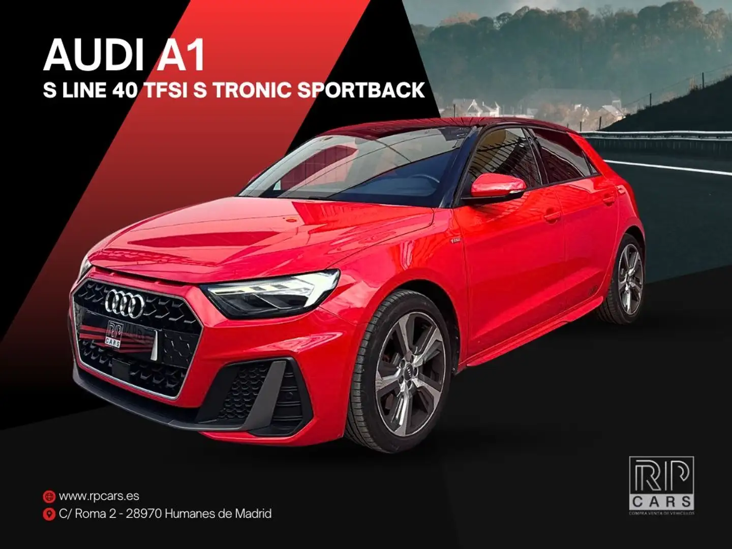 Audi A1 Sportback 40 TFSI S line S tronic Rouge - 1