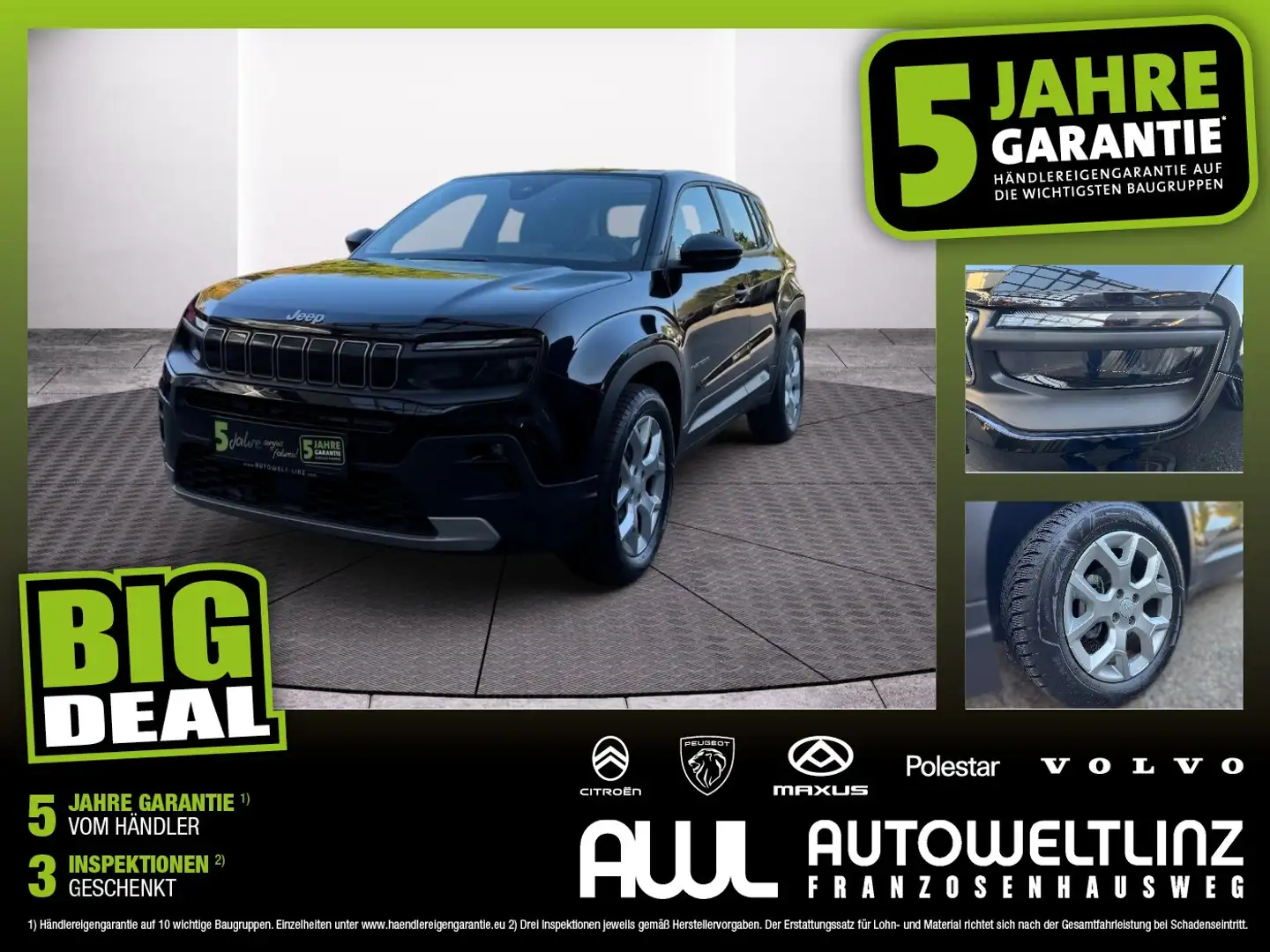 Jeep Avenger 1.2 T-GDI Altitude ACC+LED+Fernlichtass. Schwarz - 1