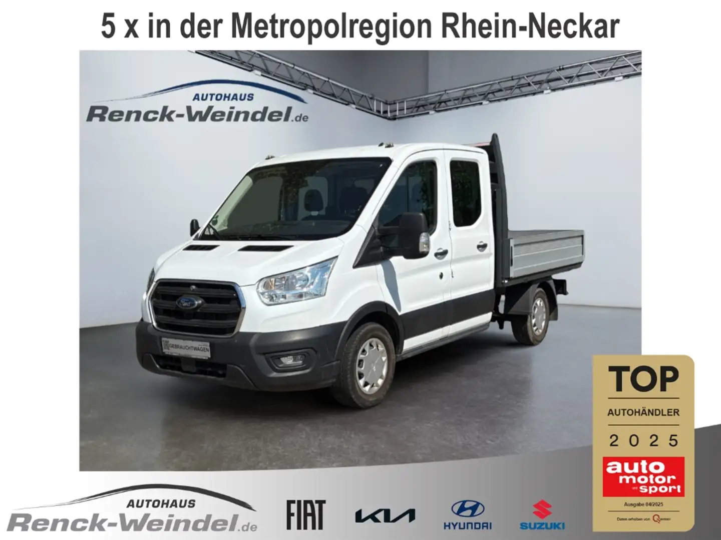 Ford Transit L2 Trend 2.0 TDCi DPF Temp Berganfahrass. Speedlim Weiß - 1