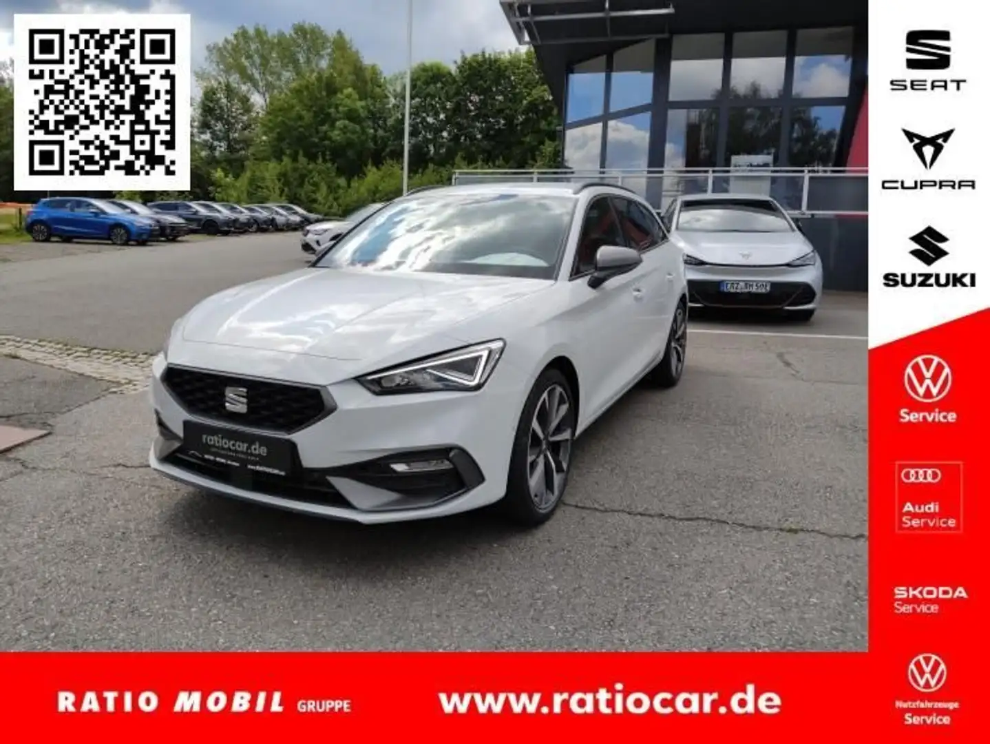 SEAT Leon LEON SPORTSTOURER FR 1.5 ETSI ACT DSG NAVI SHZ Blanc - 1