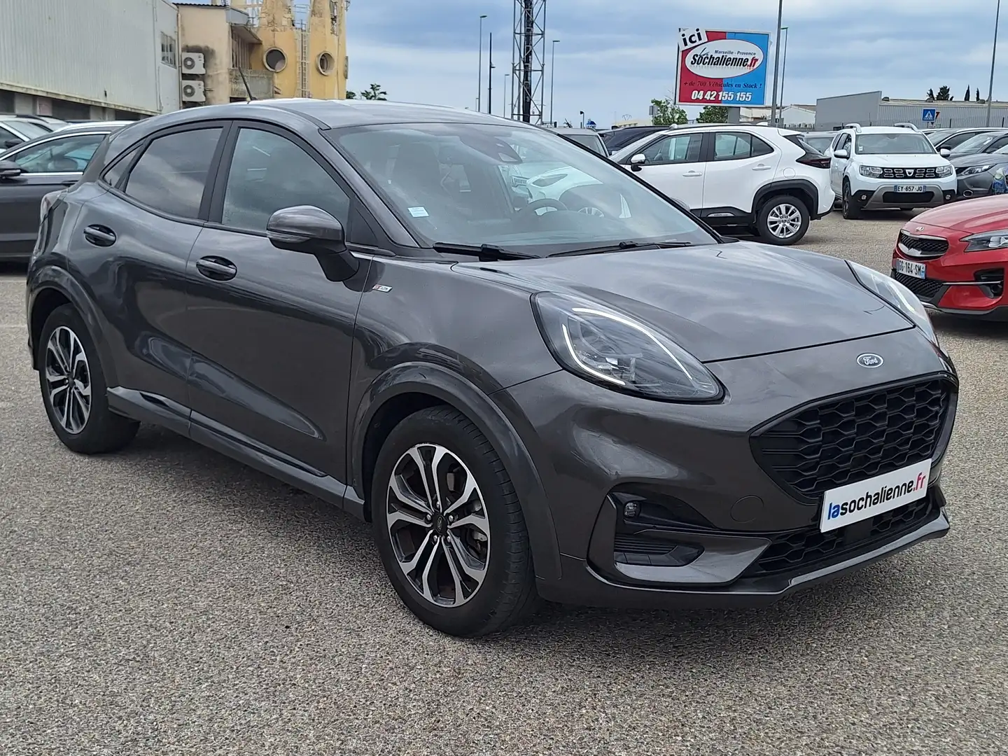 Ford Puma 1.0 EcoBoost 155 ch mHEV S\u0026amp;S BVM6 ST-Line équipé éthanol Gris - 2