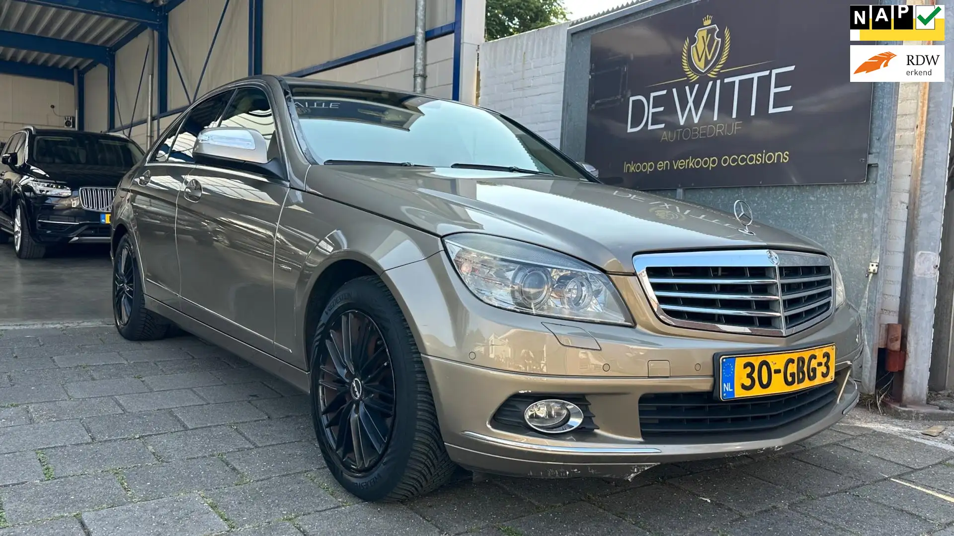 Mercedes-Benz C 180 K Elegance Navi|Leder|NAP|ECC|Xenon|Rijdt zeer goe Beige - 1