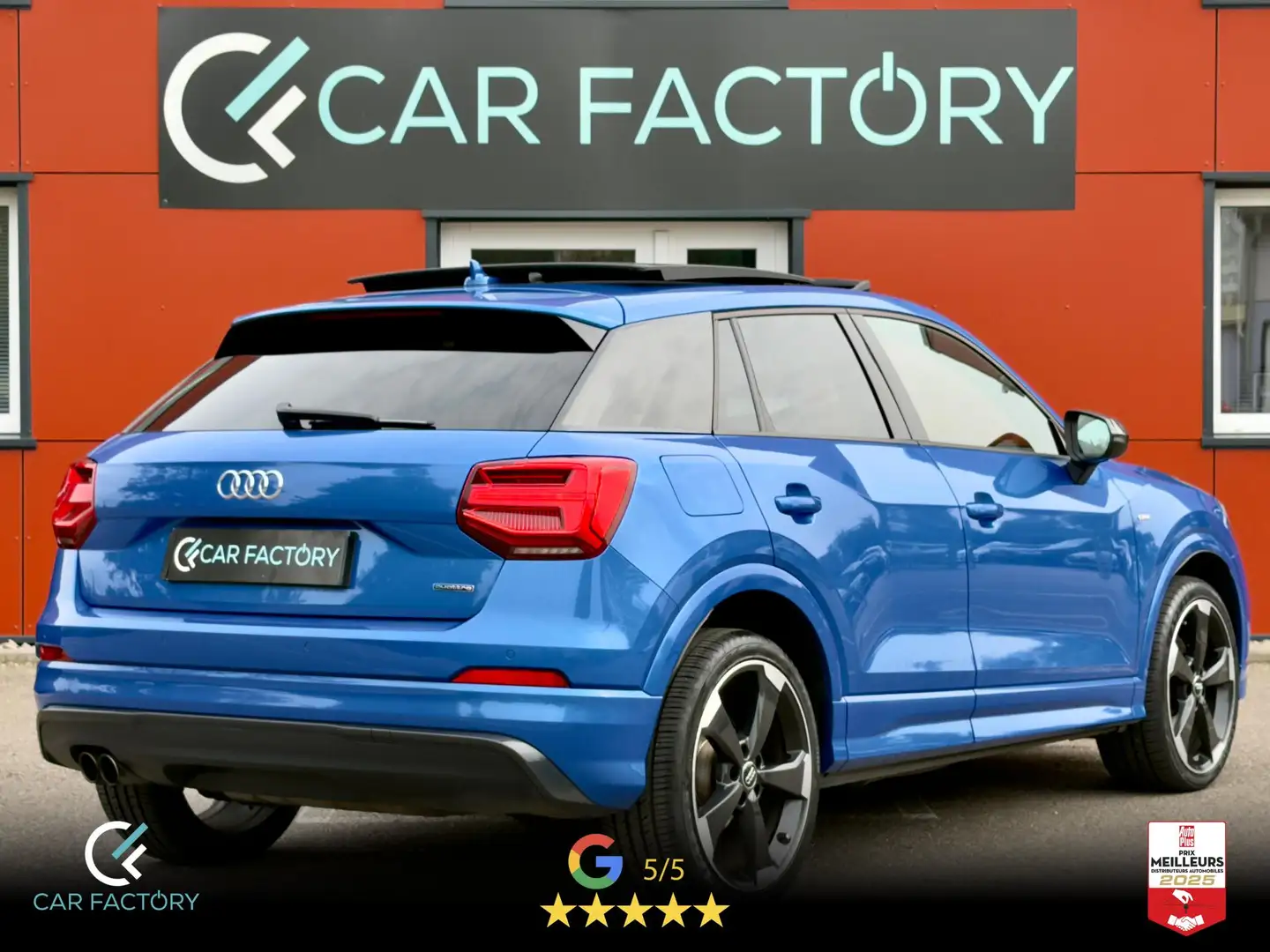 Audi Q2 S-Line Quattro 2.0 TFSI 190 Toit Ouv Virtual Cockpit Rotor Affichage tête haute Garantie 1an Bleu - 2