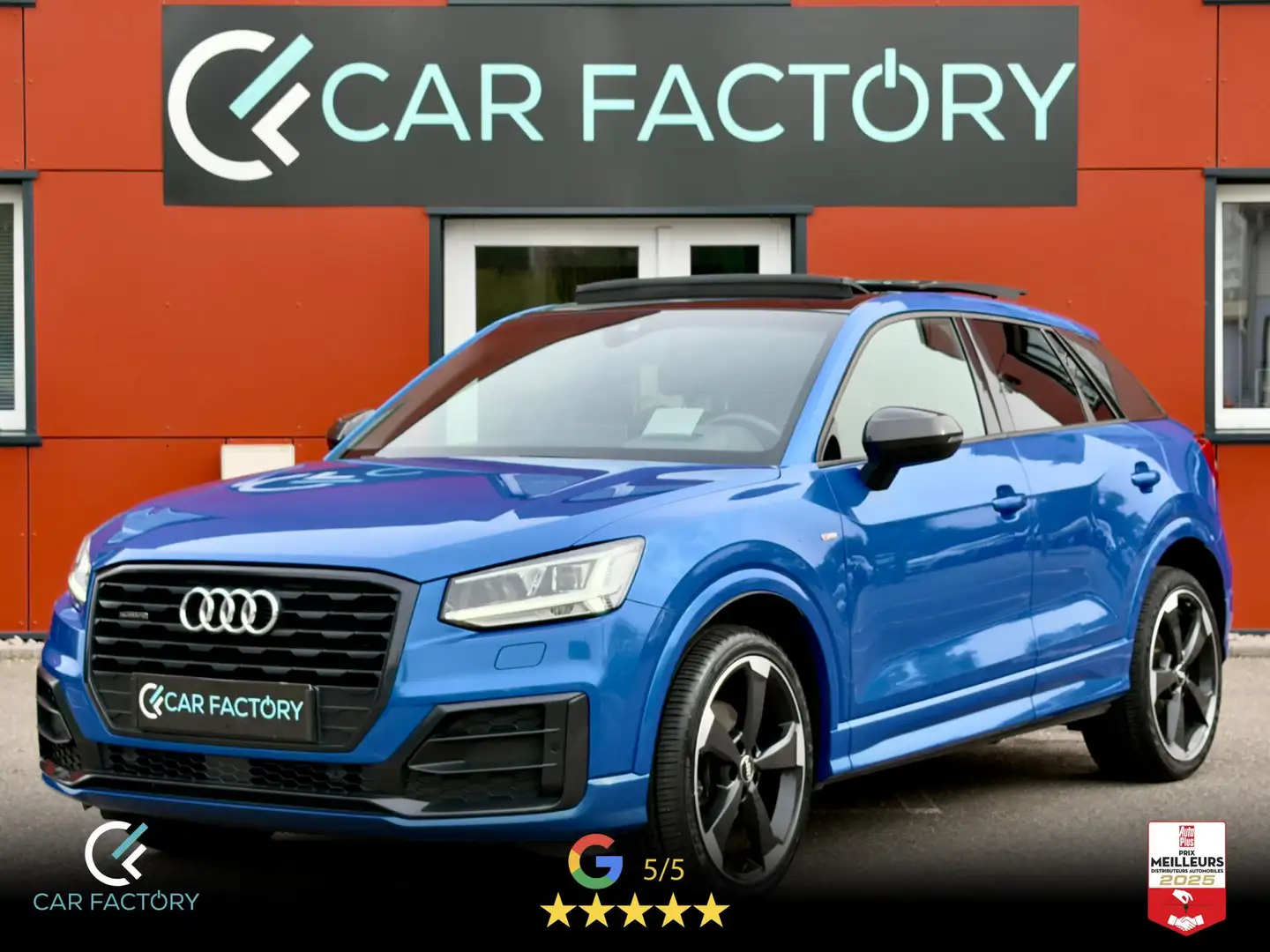 Audi Q2 S-Line Quattro 2.0 TFSI 190 Toit Ouv Virtual Cockpit Rotor Affichage tête haute Garantie 1an Bleu - 1