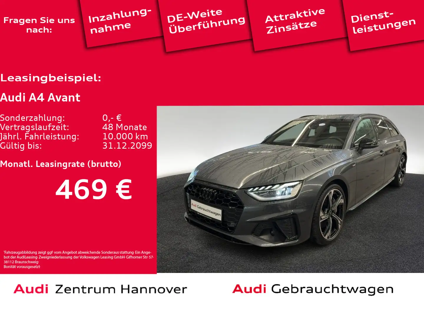 Audi A4 S line 45 TFSI quattro Head-Up Pano Mat Gris - 1