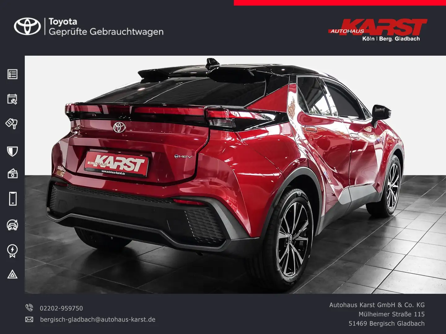 Toyota C-HR 2.0 l Hybrid 4x2 Team D *Technik-Paket* Rood - 2