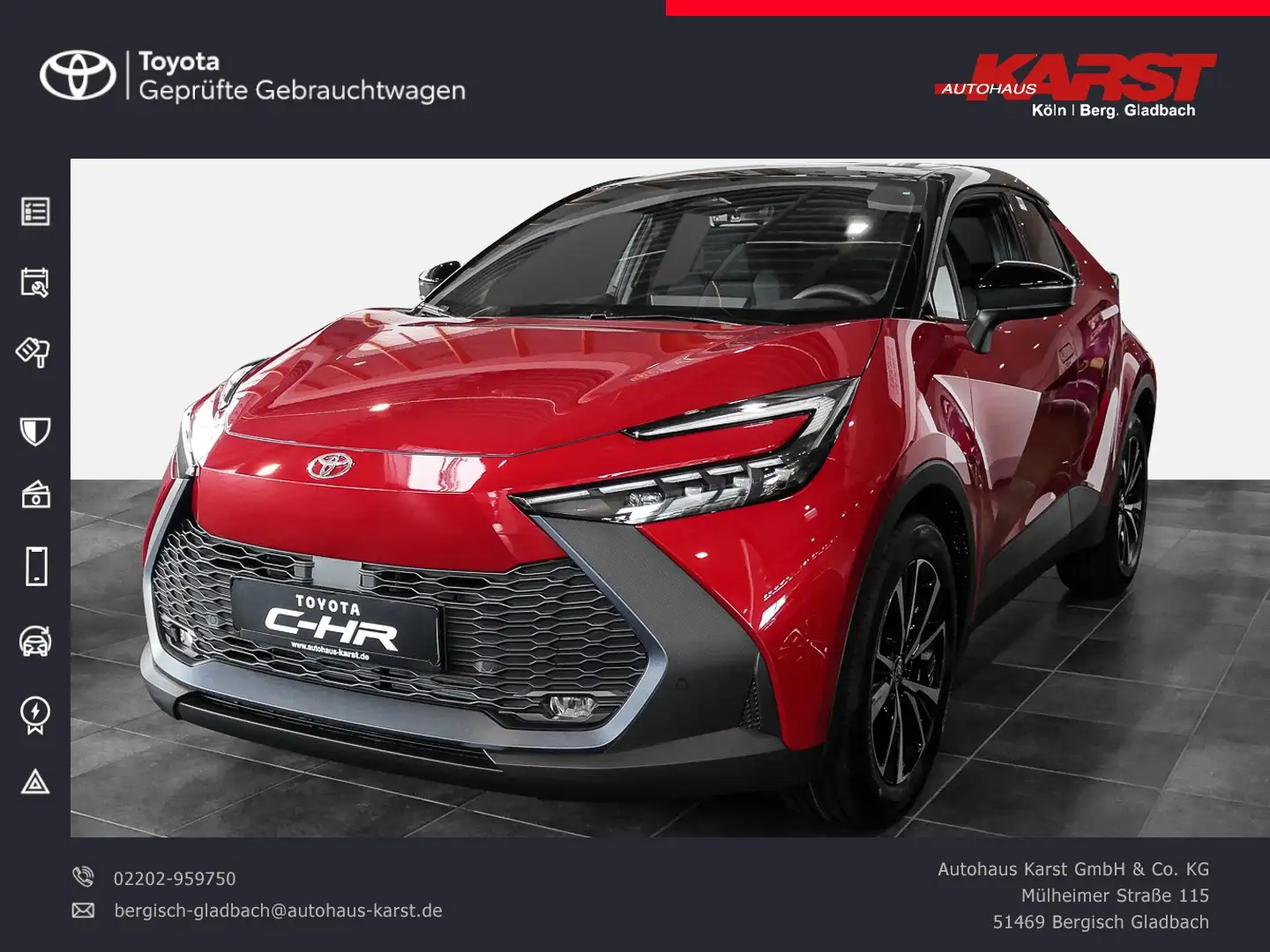 Toyota C-HR 2.0 l Hybrid 4x2 Team D *Technik-Paket* Rood - 1