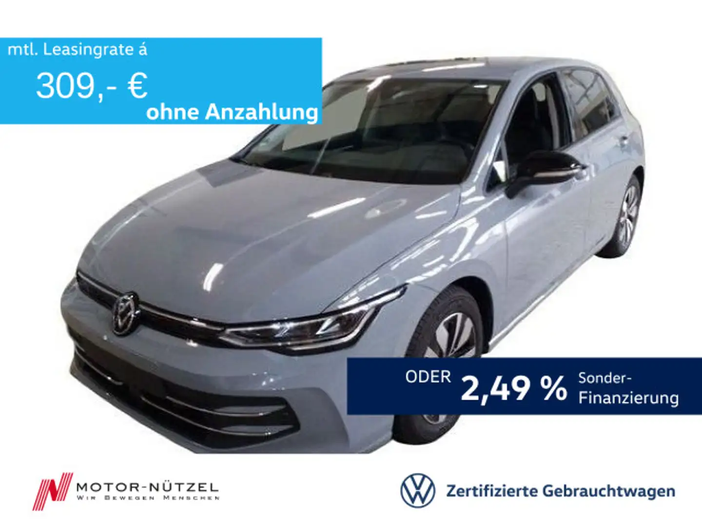 Volkswagen Golf VIII 1.5 eTSI DSG GOAL 5JG+LED+NAVI+ACC+DAB Grau - 1
