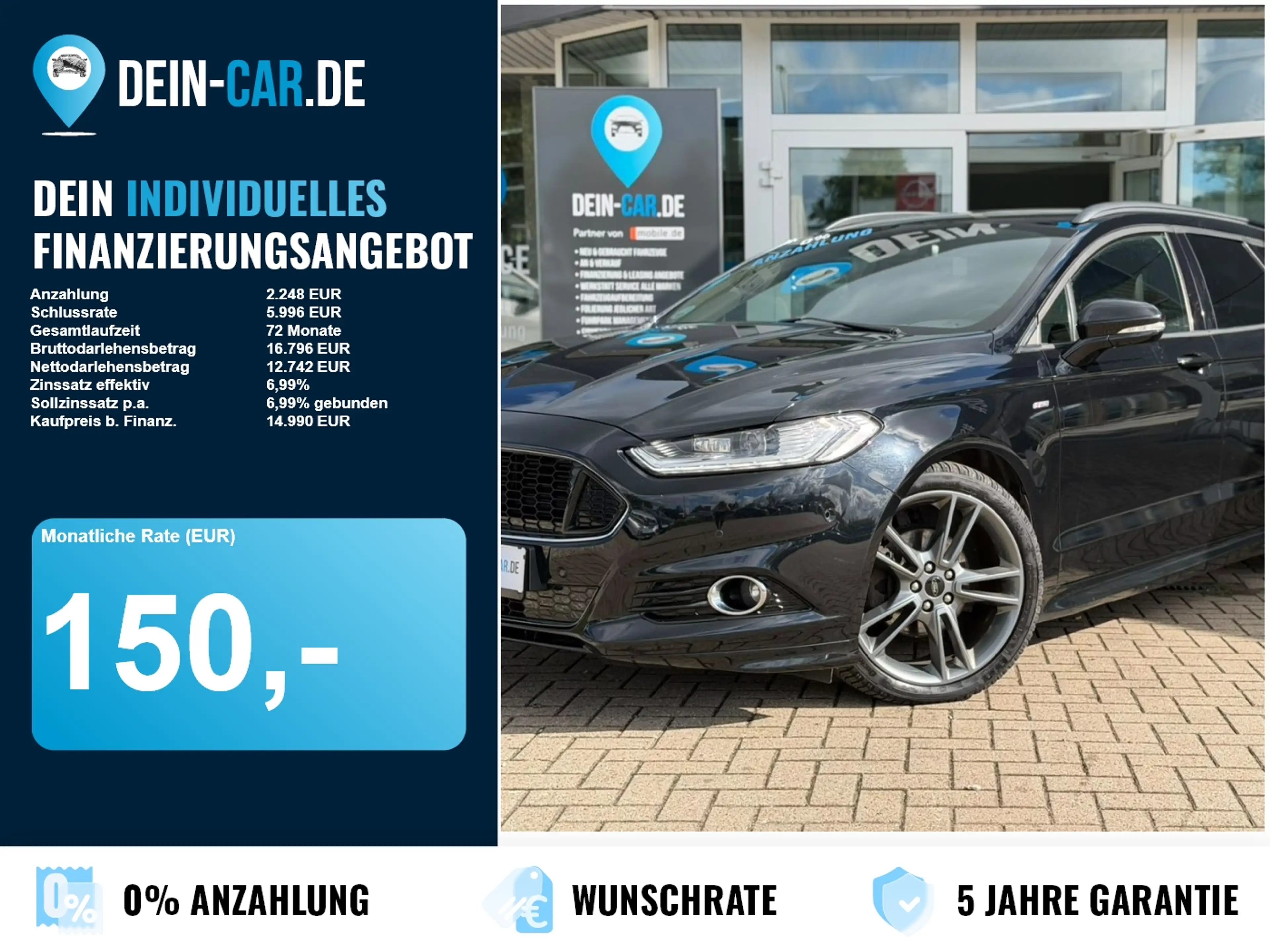 Ford Mondeo ST-Line ACC LED AHK Navi PDC Pano SHZ Spur