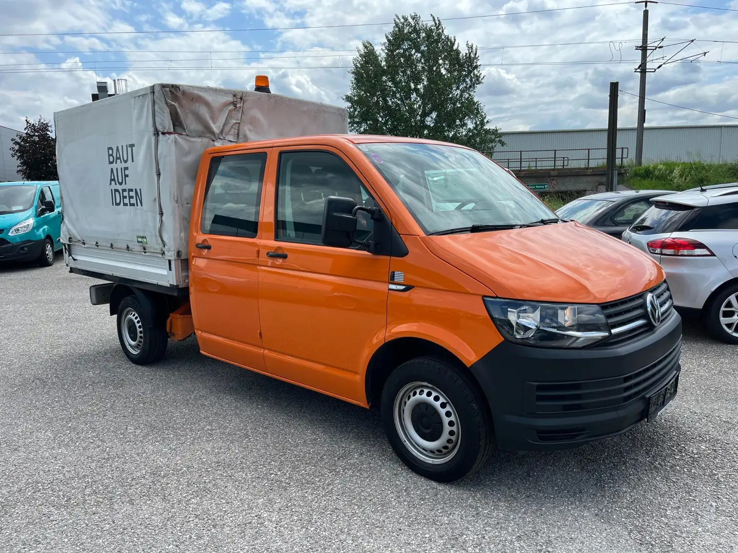 Volkswagen T6 Kombi Pritsche DOKA 2,0 TDI AHK-Klima Netto: 12491.- Narancs - 2