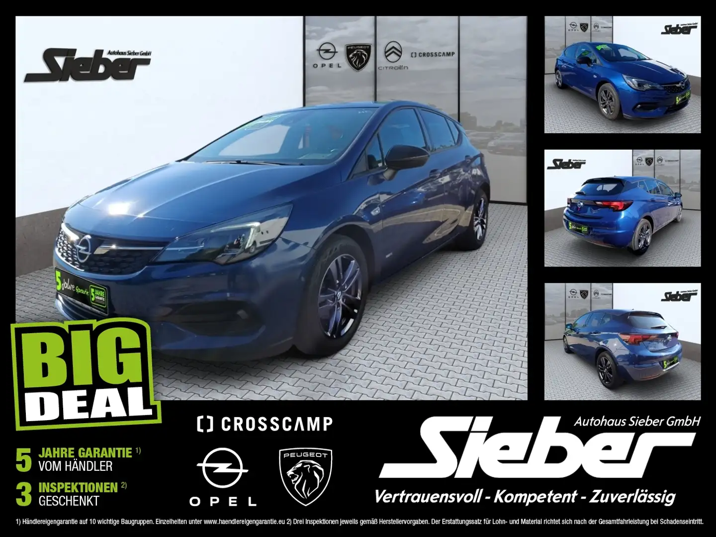 Opel Astra K 1.2 Turbo Design & Tech Tempomat*Klima Azul - 1