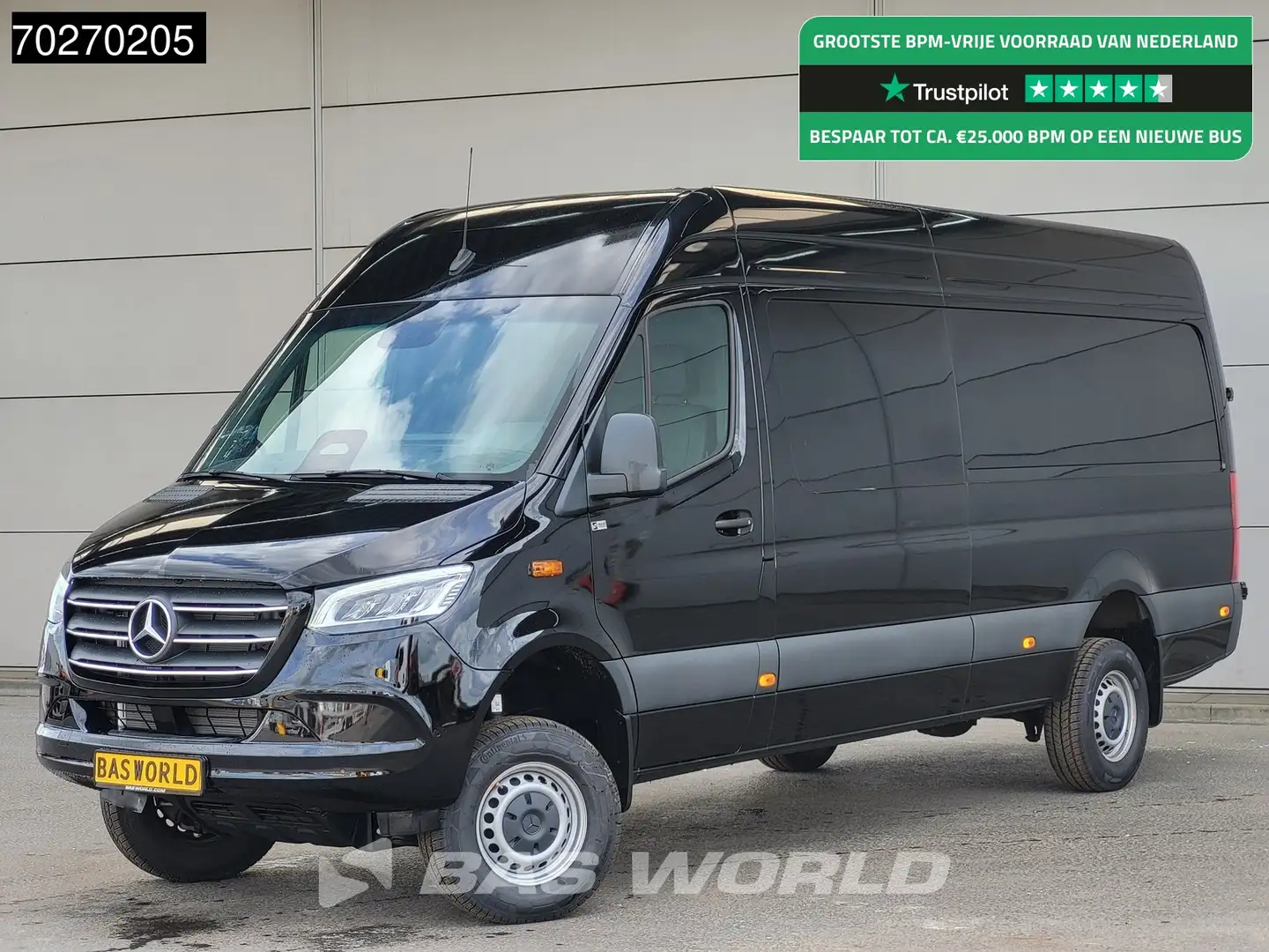 Mercedes-Benz Sprinter 319 CDI Automaat 4x4 L3H2 2025 model LED Navi Came Zwart - 1