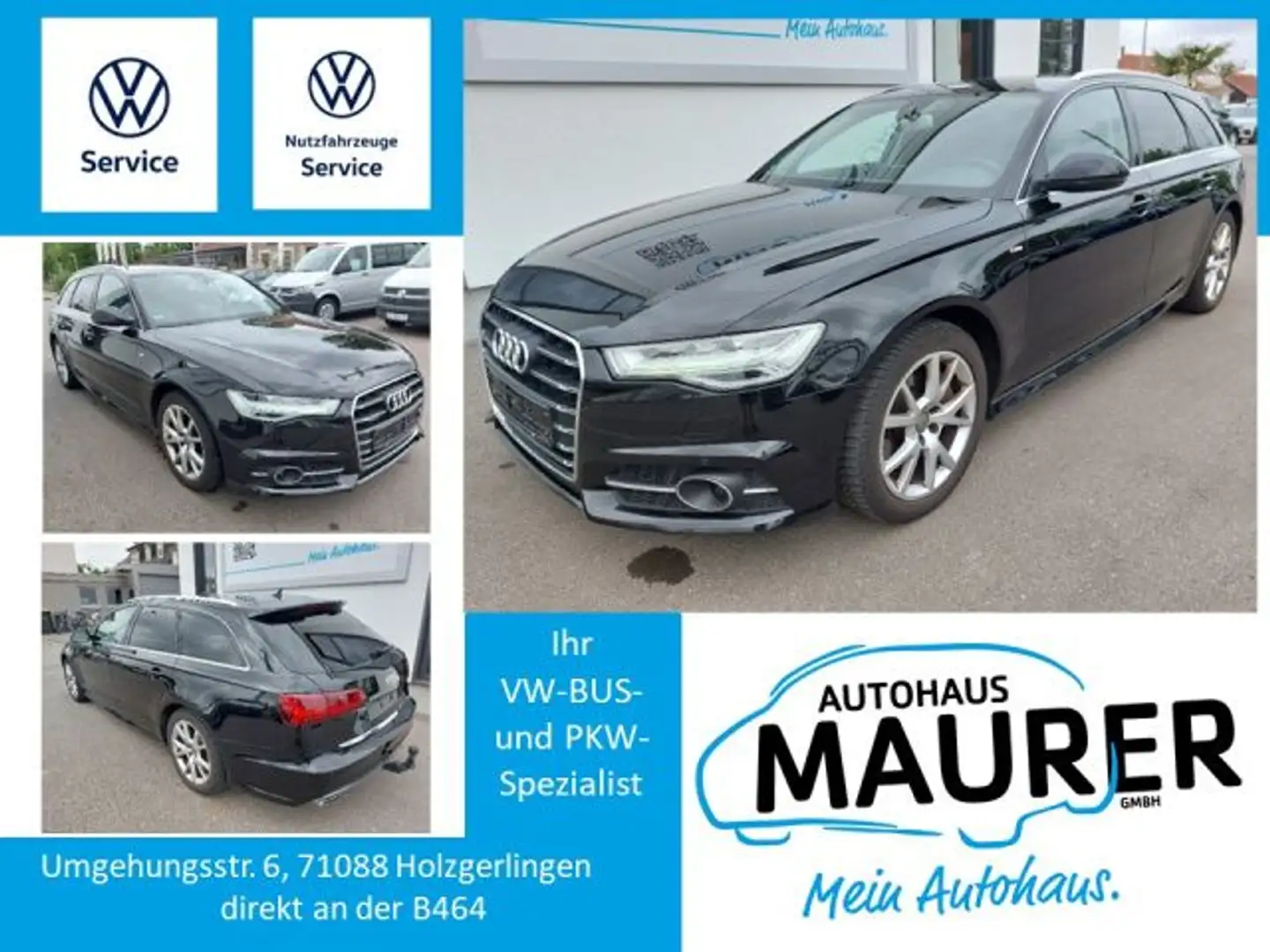 Audi A6 Avant 2,0 TFSI quattro S-Line AHK Navi ACC LED Schwarz - 1