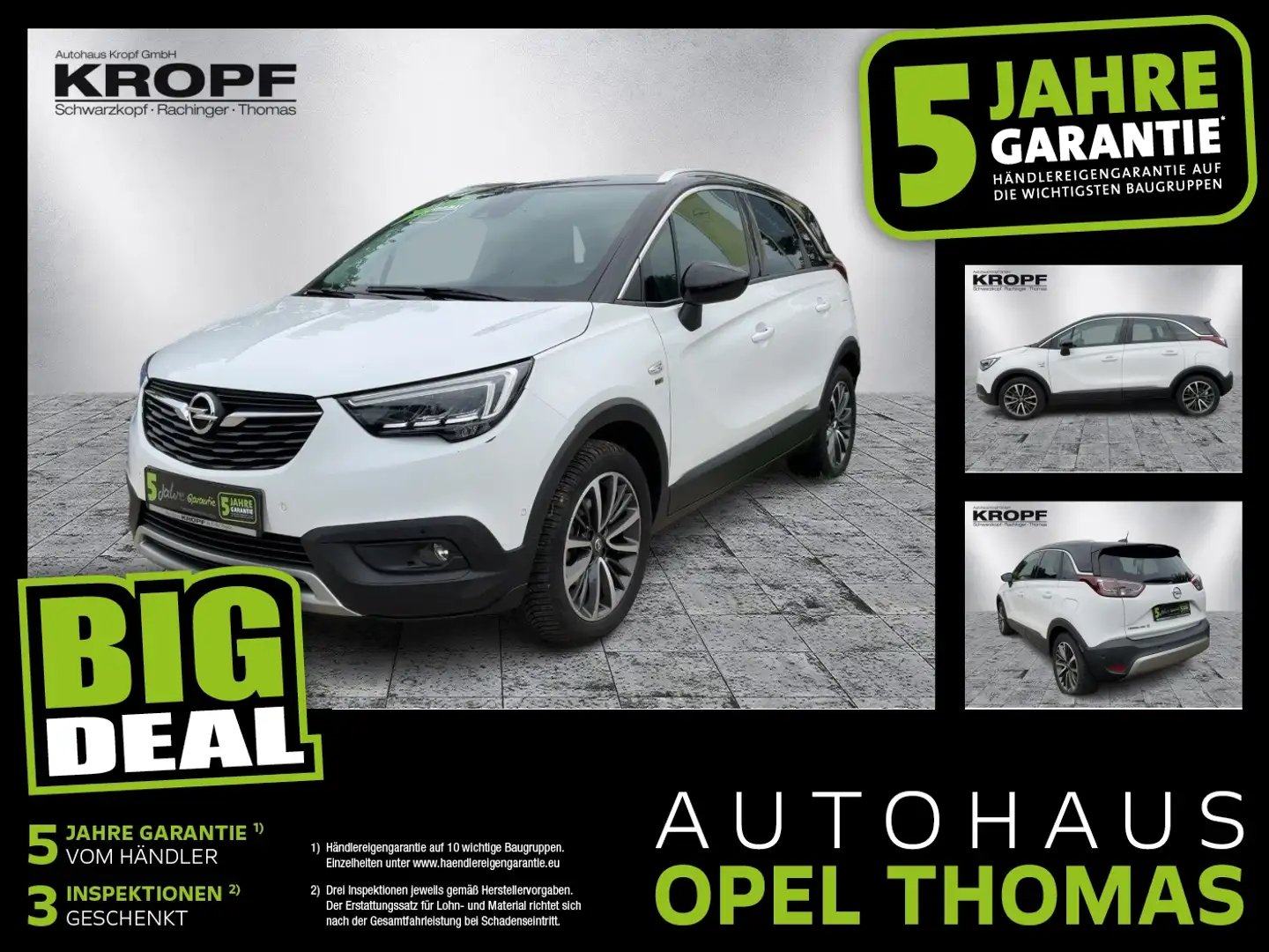 Opel Crossland 1.2 Turbo 120 Jahre LED+Navi+SHZ+Kam. Weiß - 1