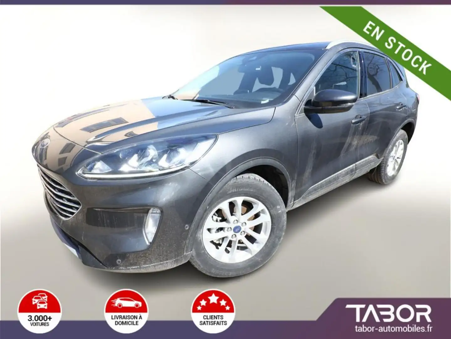 Ford Kuga 2.5 FHEV 190 eCVT Tit GPS cam WinterP Gris - 1