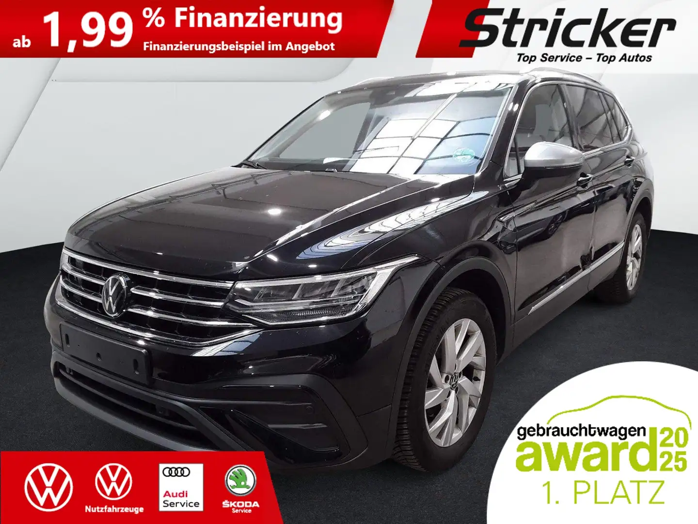 Volkswagen Tiguan Allspace Life 2.0TDI DSG 315,-ohne Anzahlung AHK 7-Sitzer Schwarz - 2
