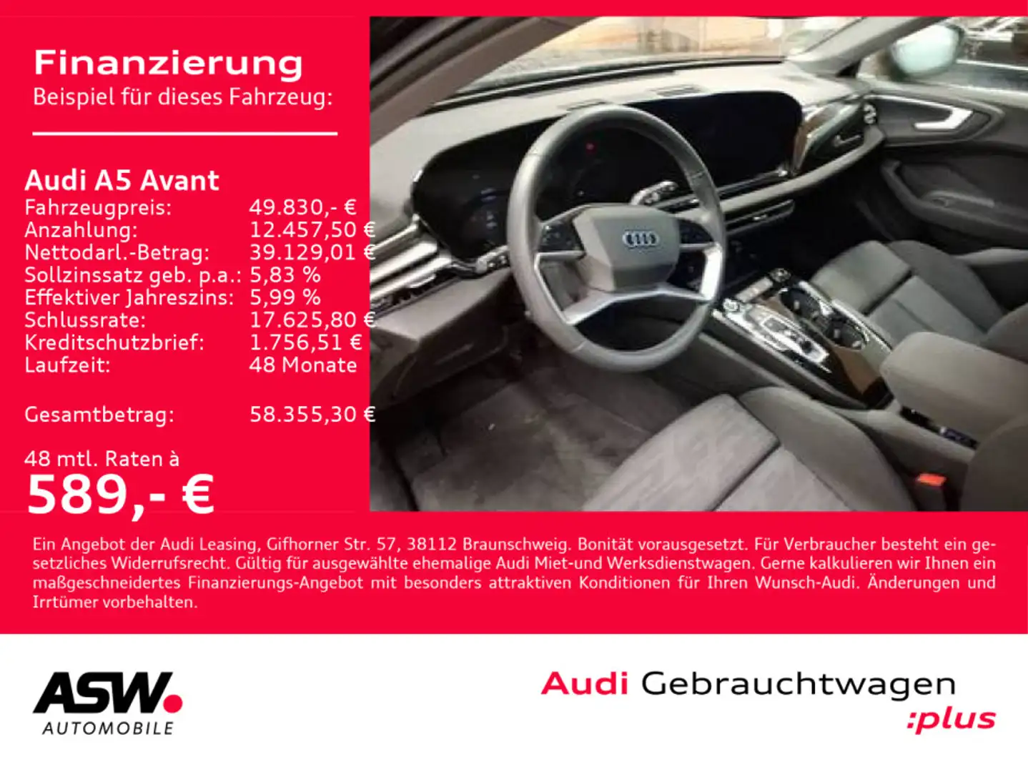 Audi A5 TFSI quattro Stronic NAVI LED AHK ACC Schwarz - 1