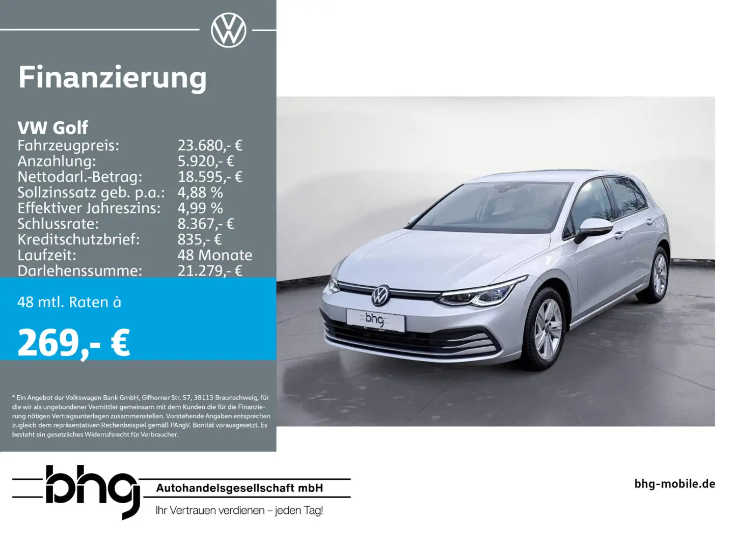 Volkswagen Golf 1.5 eTSI OPF DSG Life Zilver - 1