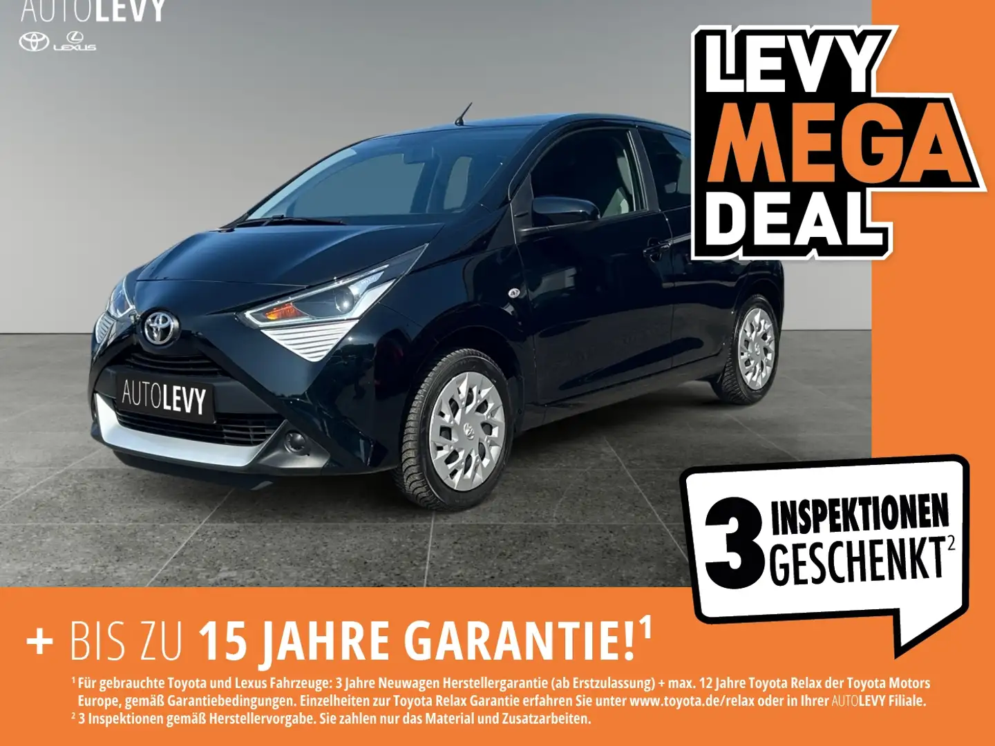 Toyota Aygo 1.0 x-Play +Tempomat+Kamera+Klima+Carplay+ Schwarz - 1
