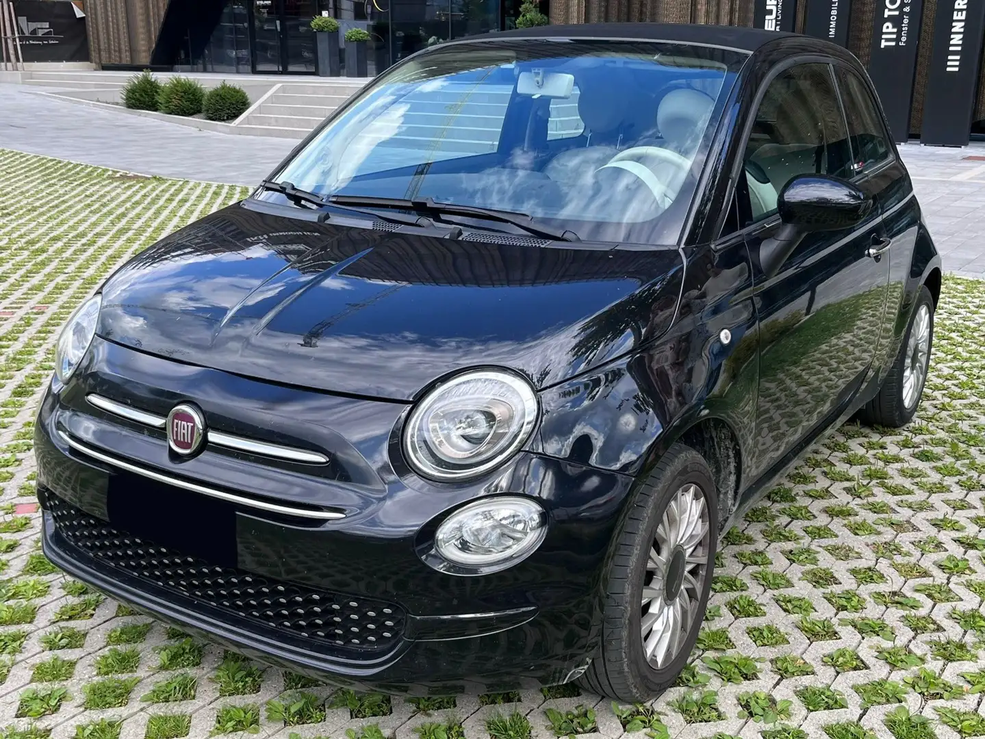 Fiat 500C 1.2 CABRIO FACELIFT SENSORI CERCHI IN LEGA Zwart - 1