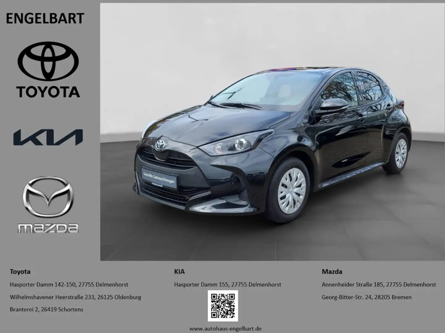 Toyota Yaris Comfort 1.0 Dual-VVTi Klima Rückfahrkamera Allwett Schwarz - 1