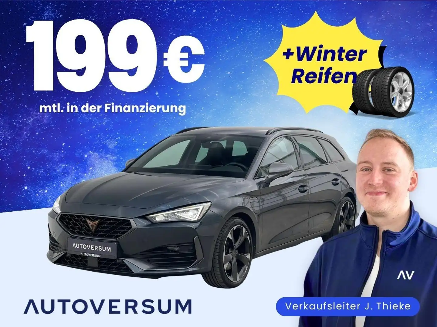 CUPRA Leon 1.4 TSI e-Hybrid *ACC*AHK*KEYLESS*LED*VIRT* Gris - 1