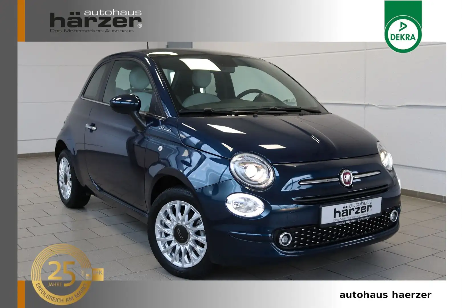 Fiat 500 Dolcevita *Pano*Klima*PDC*Temp.*CarPlay*DAB* Blau - 1